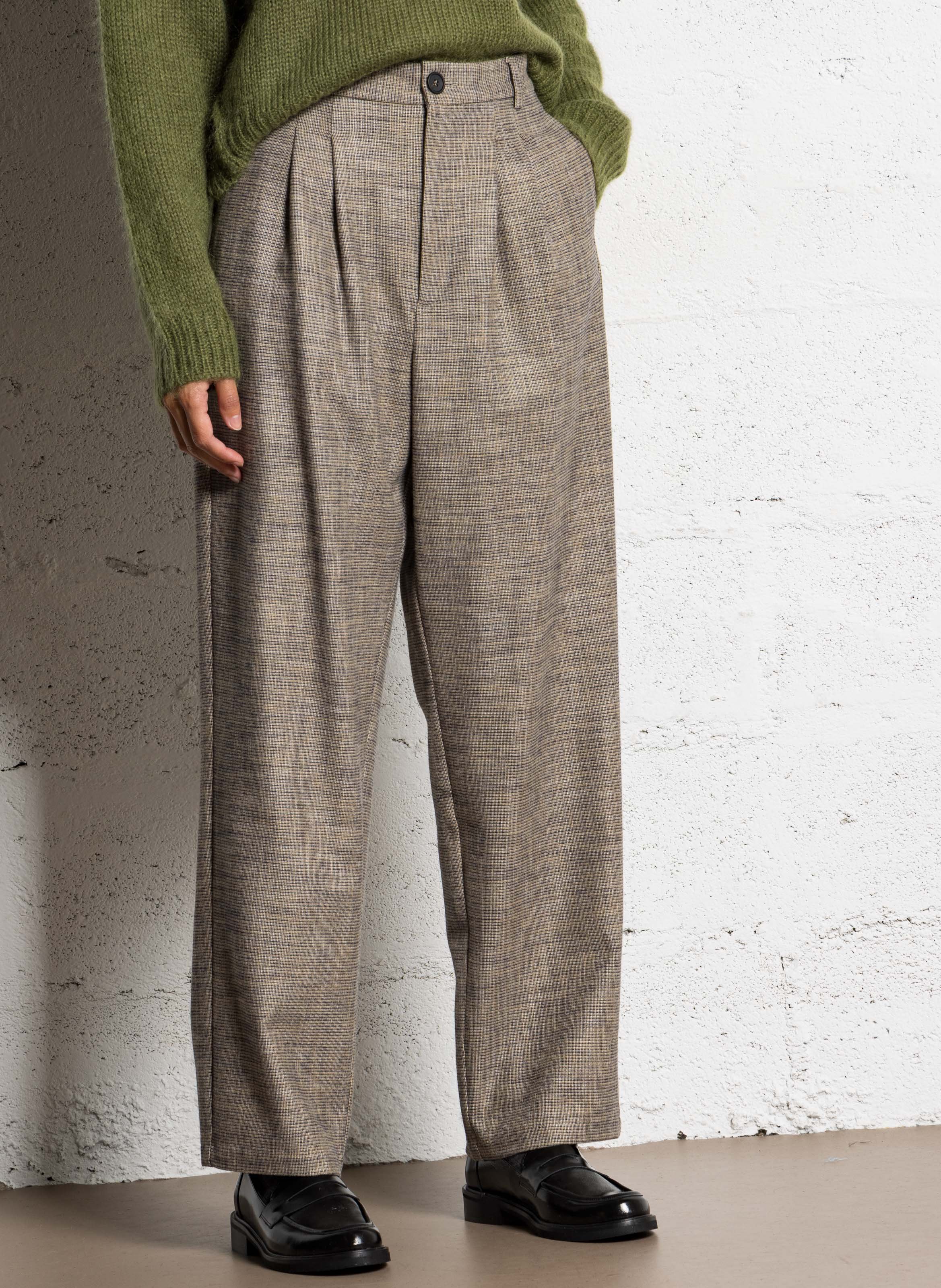 Norton printed straight trousers BELLA JONES Brown