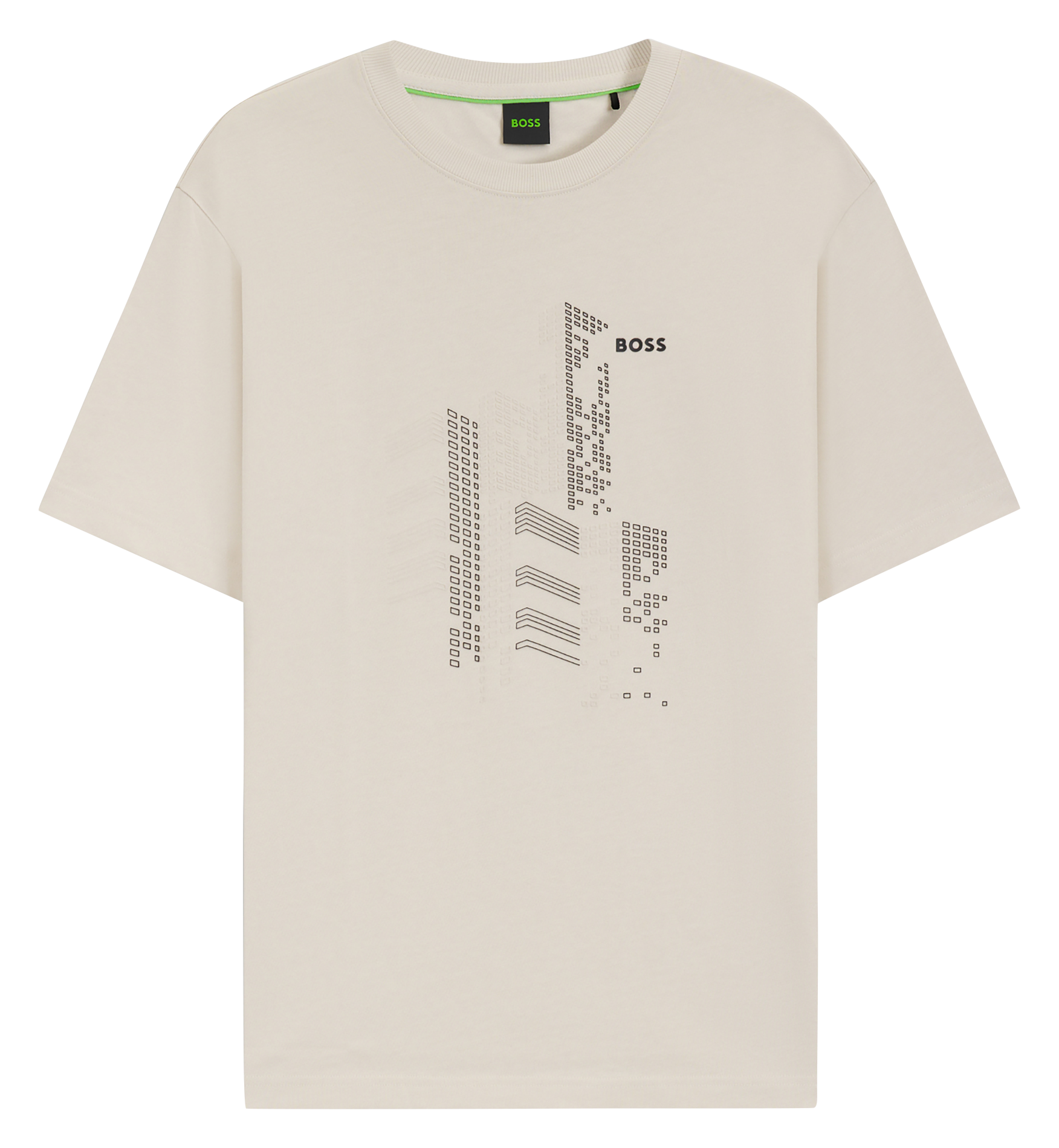 Straight-cut printed cotton T-shirt BOSS White