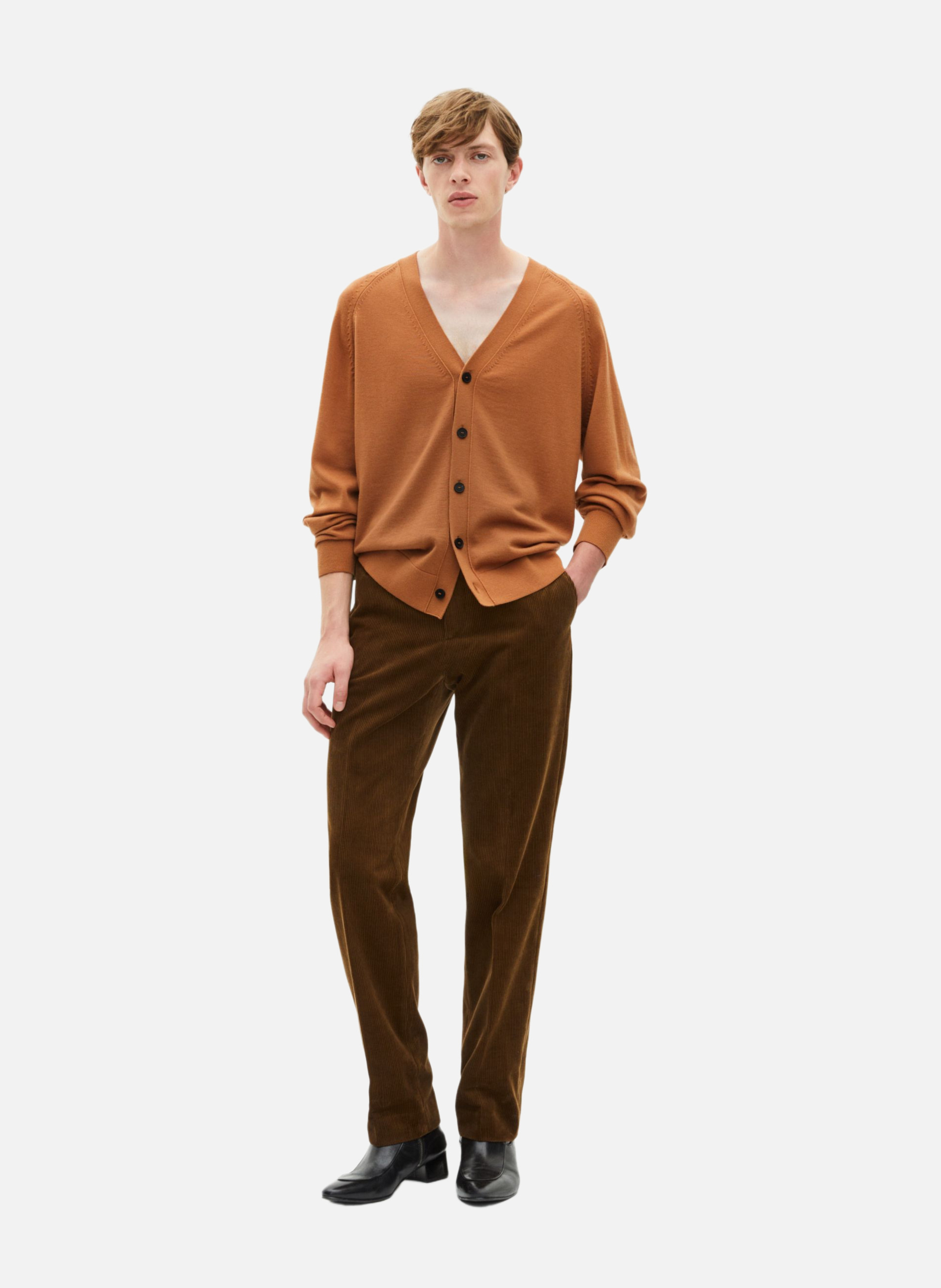 Wool cardigan THE KOOPLES Brown