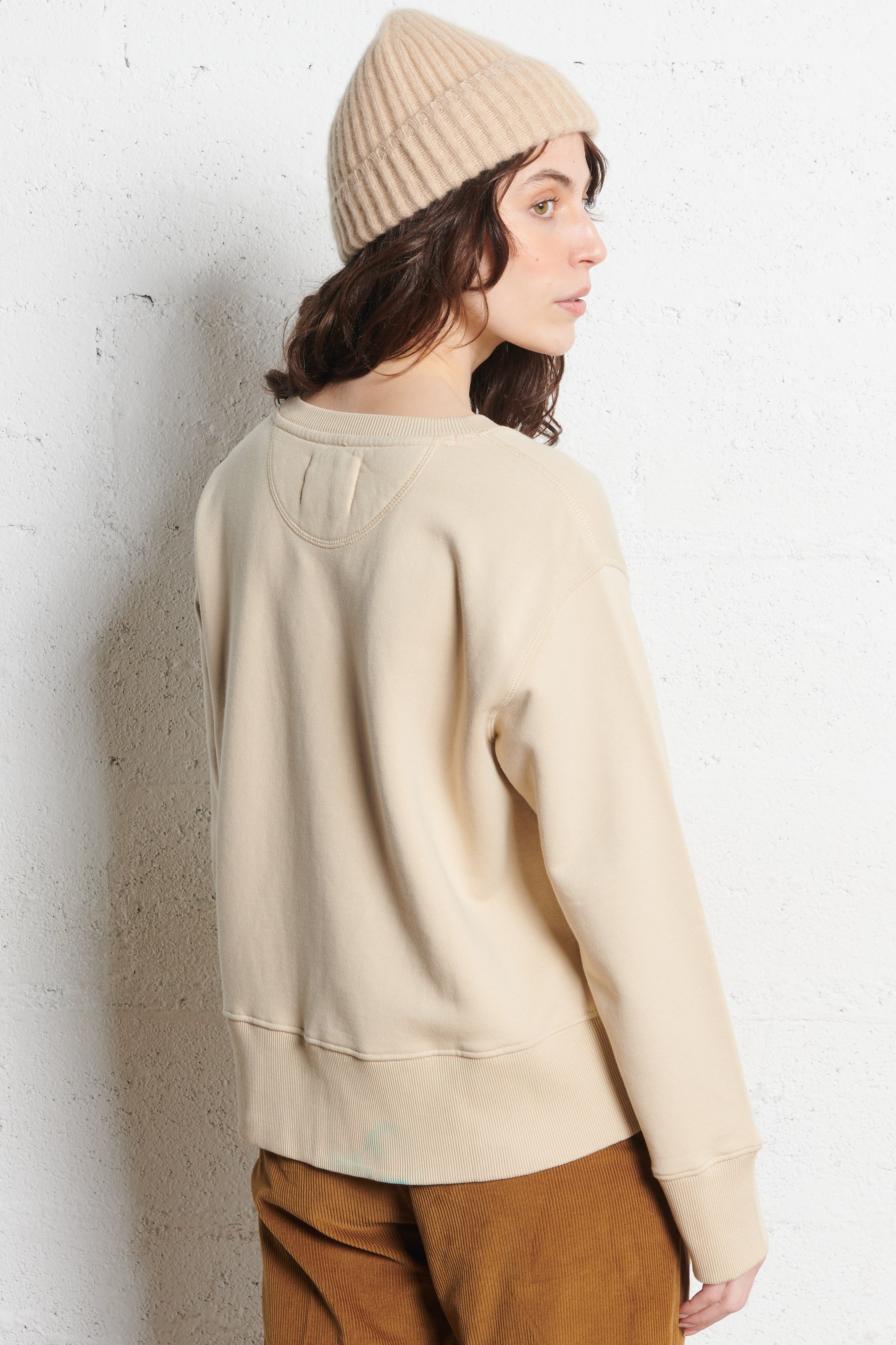 Sweater met ronde hals | biokatoenblend LEON & HARPER Grijs