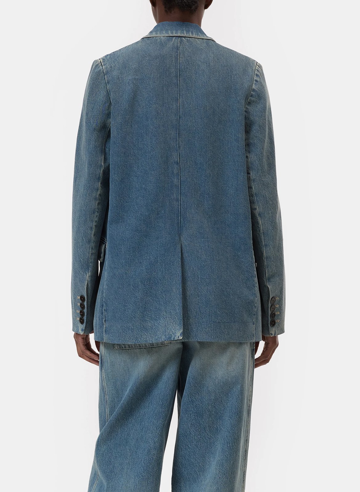 Veste tailleur droite en coton mélangé CLOSED Bleu