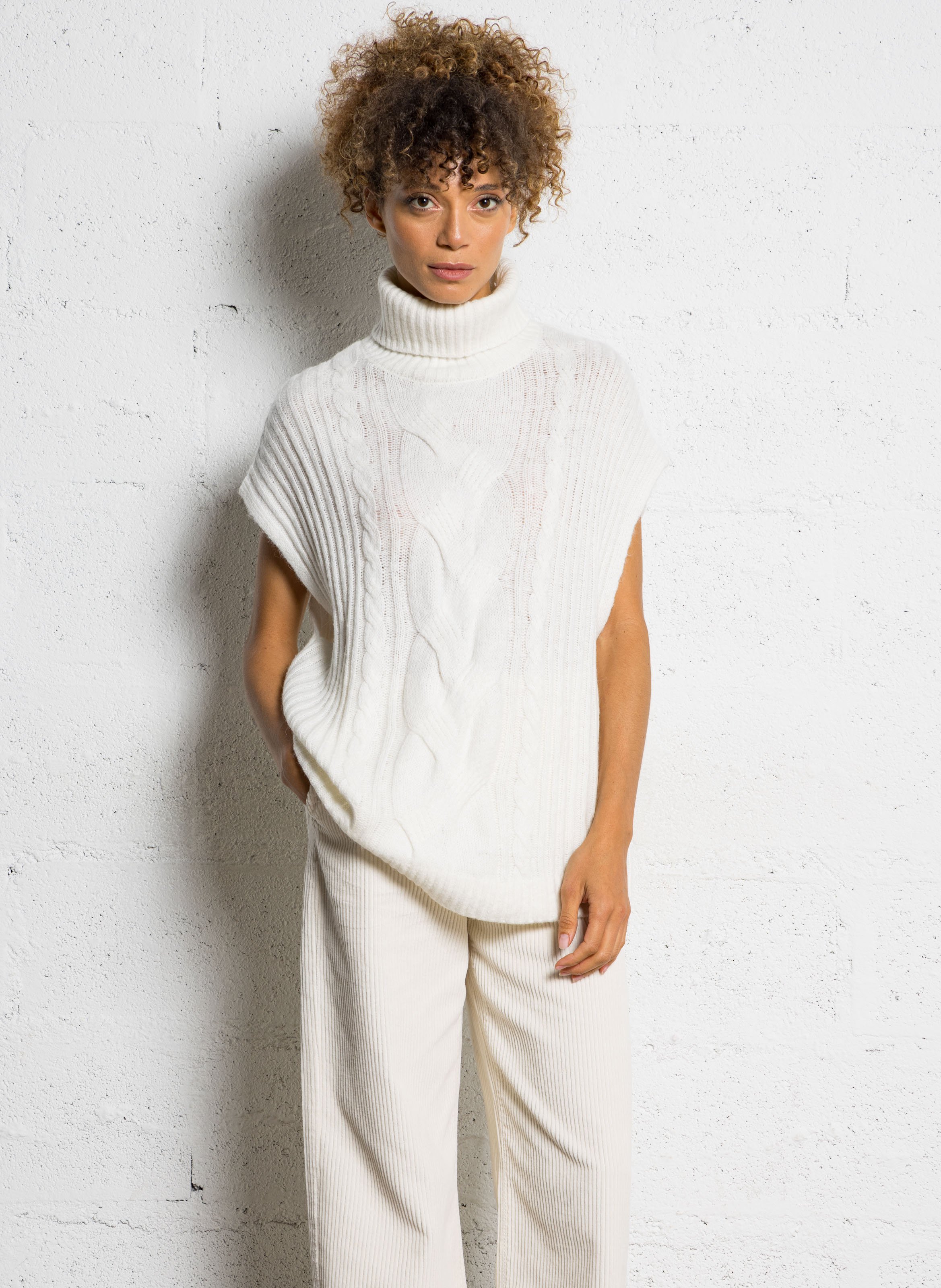 Pull col roulé SUD EXPRESS Blanc