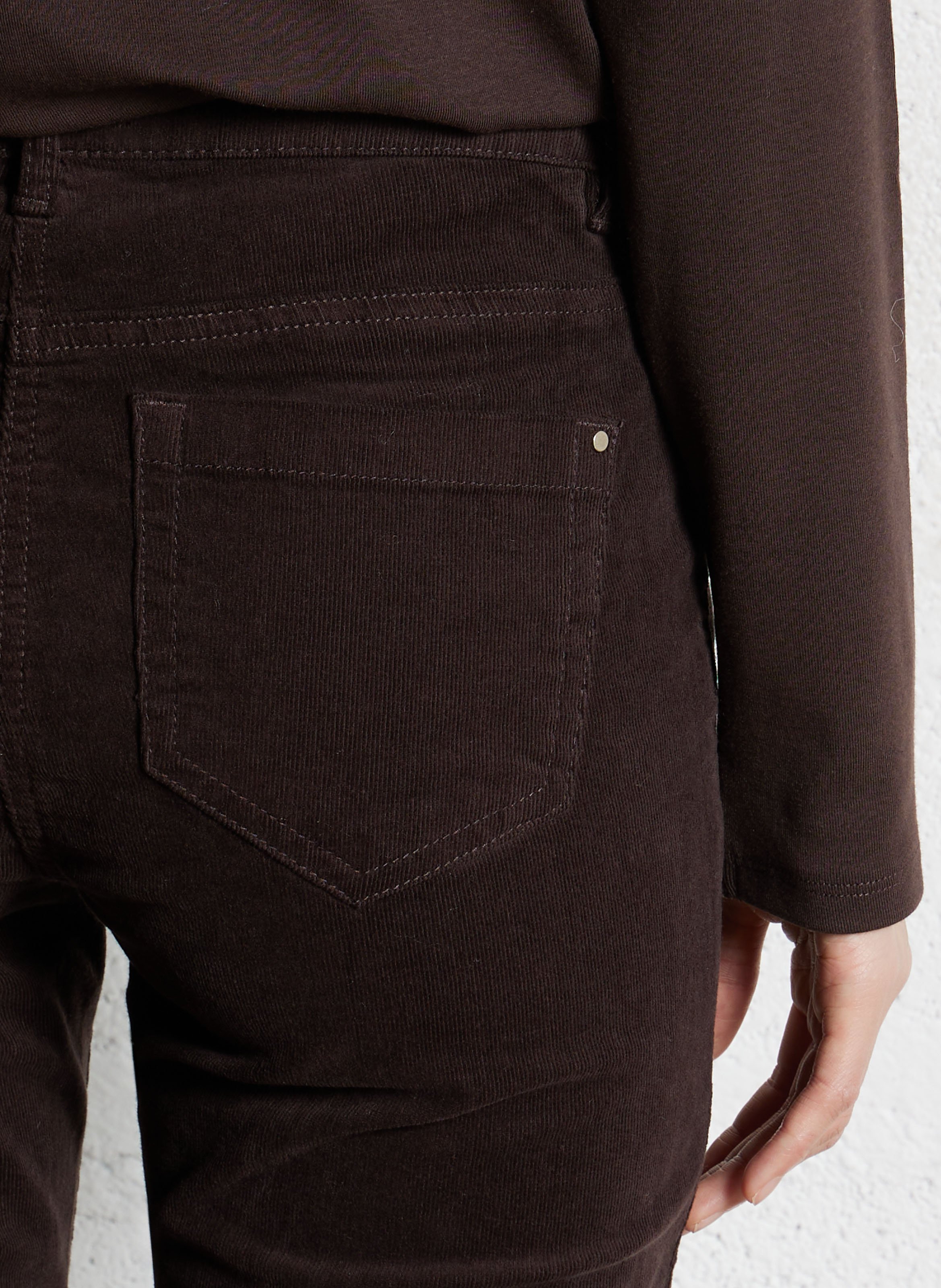 Straight-leg cotton corduroy pants MAISON 123 Brown