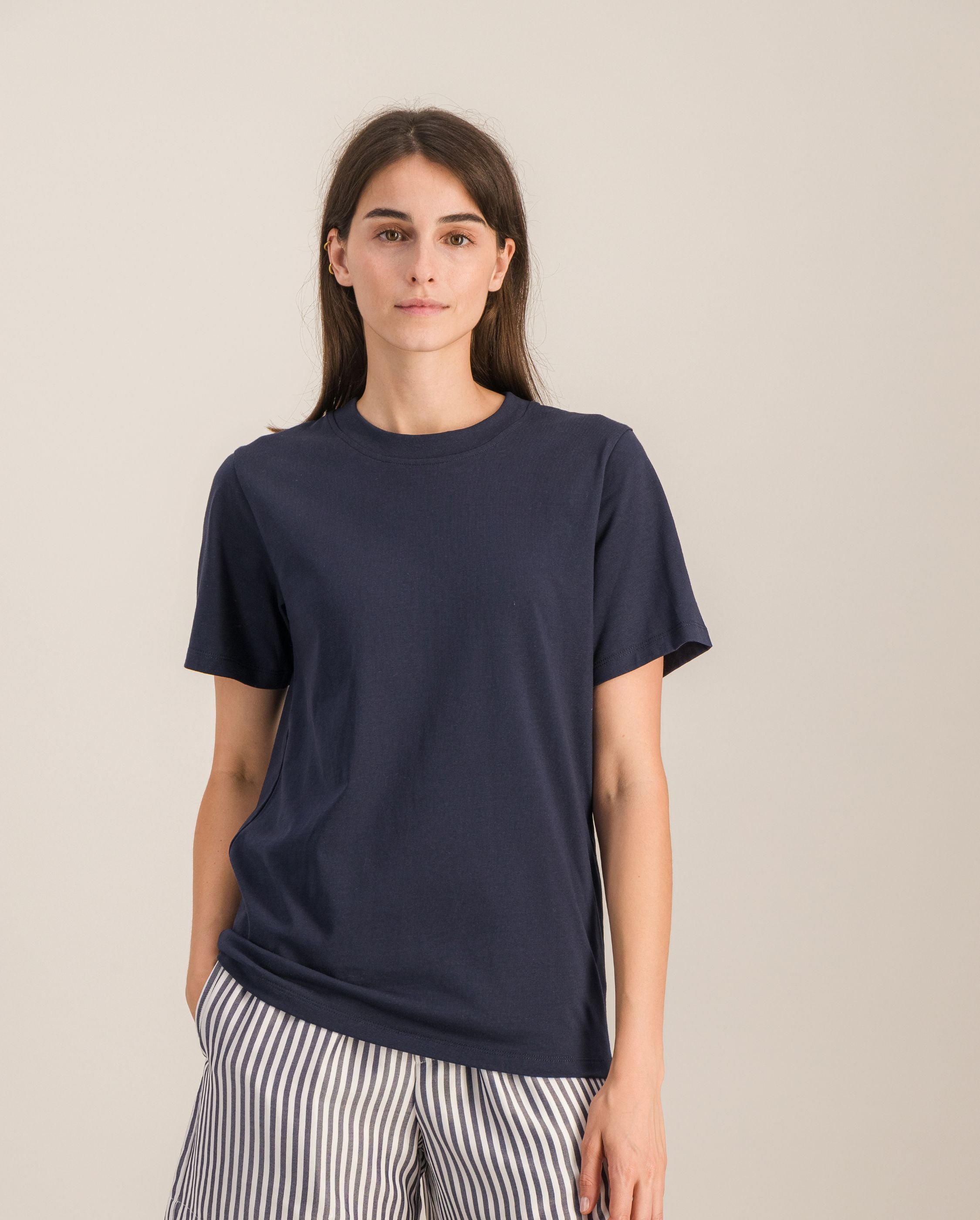 Women's organic cotton t-shirt, midnight blue ANGARDE Blue