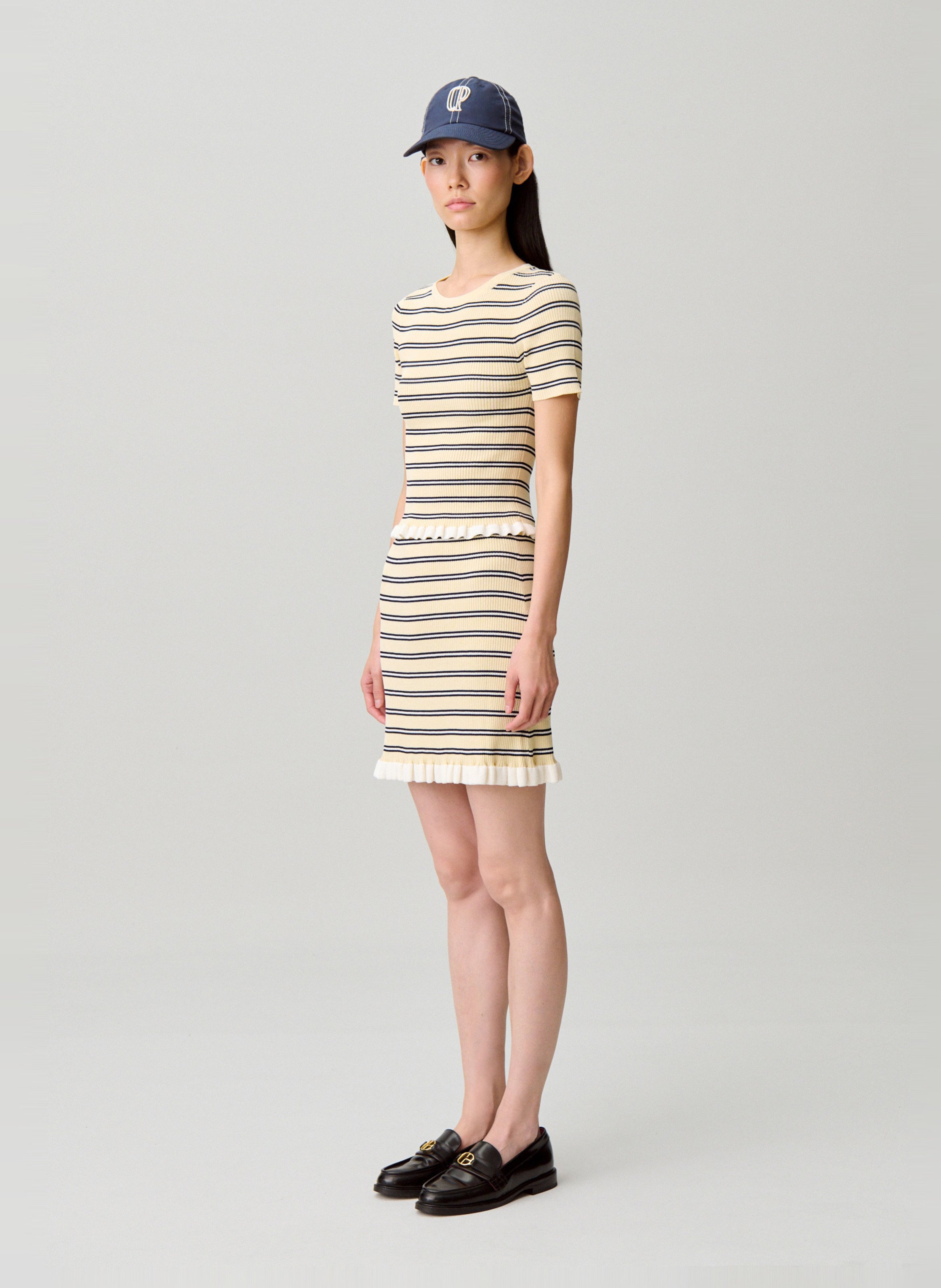 Gestreepte, korte rok CLAUDIE PIERLOT Veelkleurig