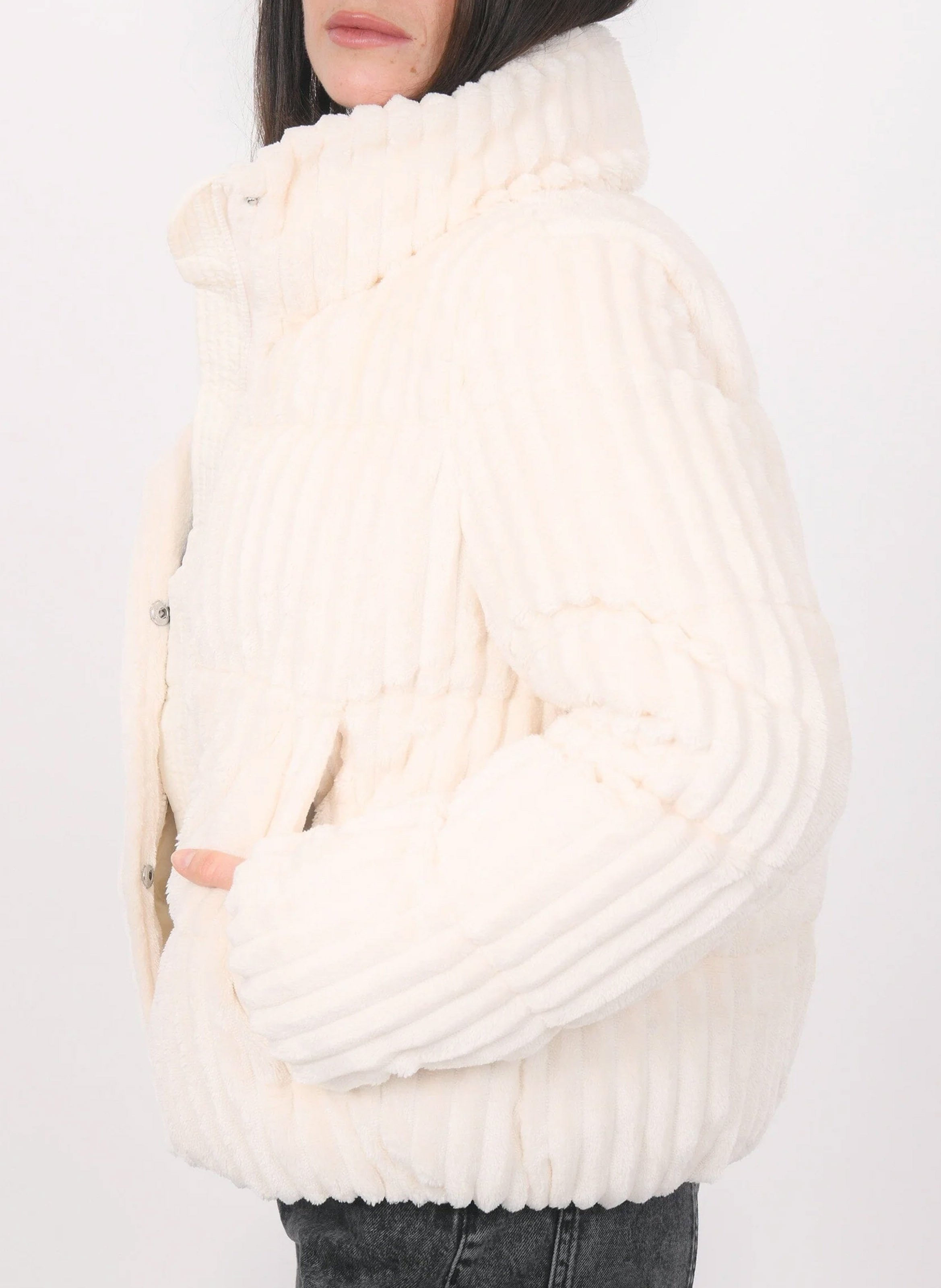 Chaqueta acolchada suave lisa KOOKAI Beige