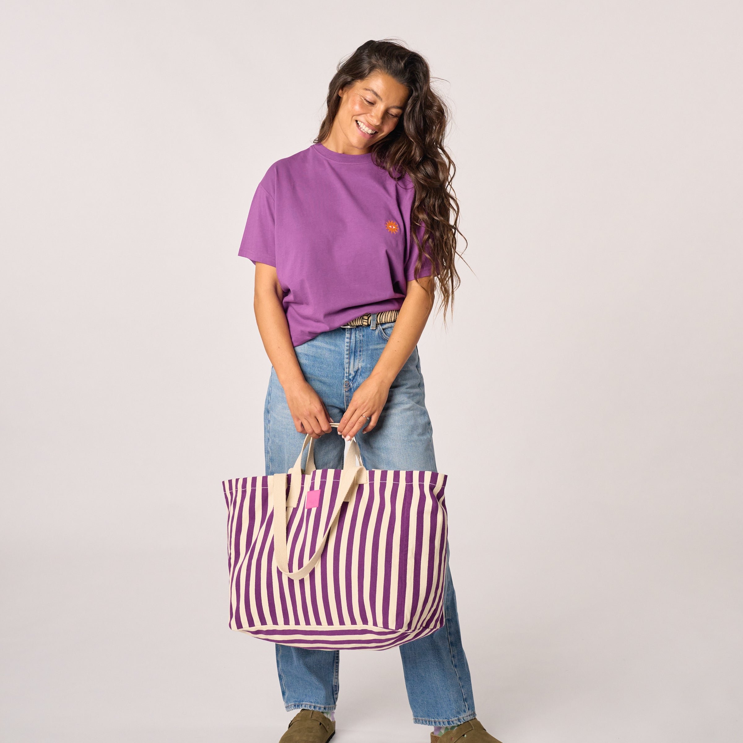 Organic cotton tote bag BILLYBELT Purple