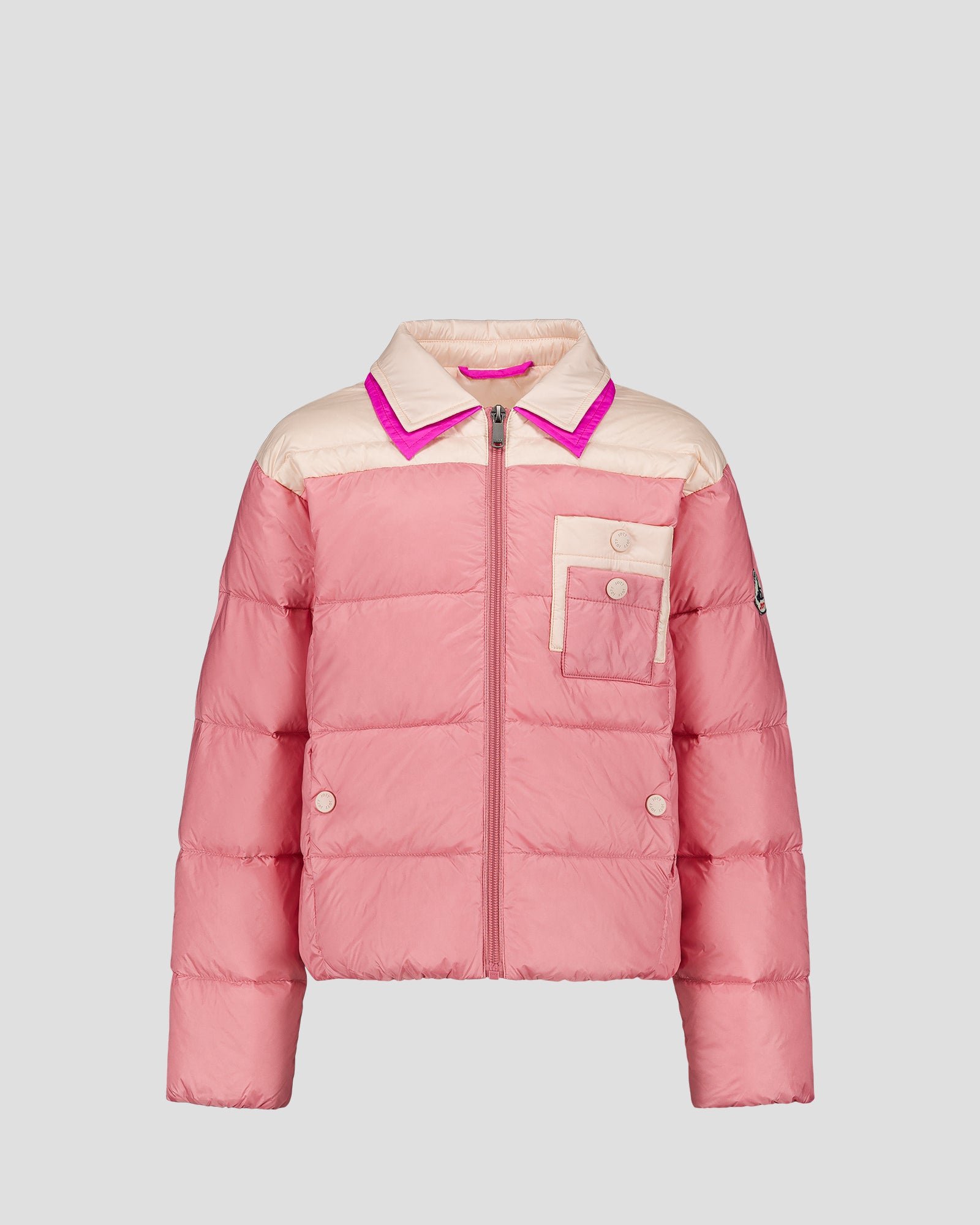 Kids' two-tone contrast padded jacket JOTT Pink