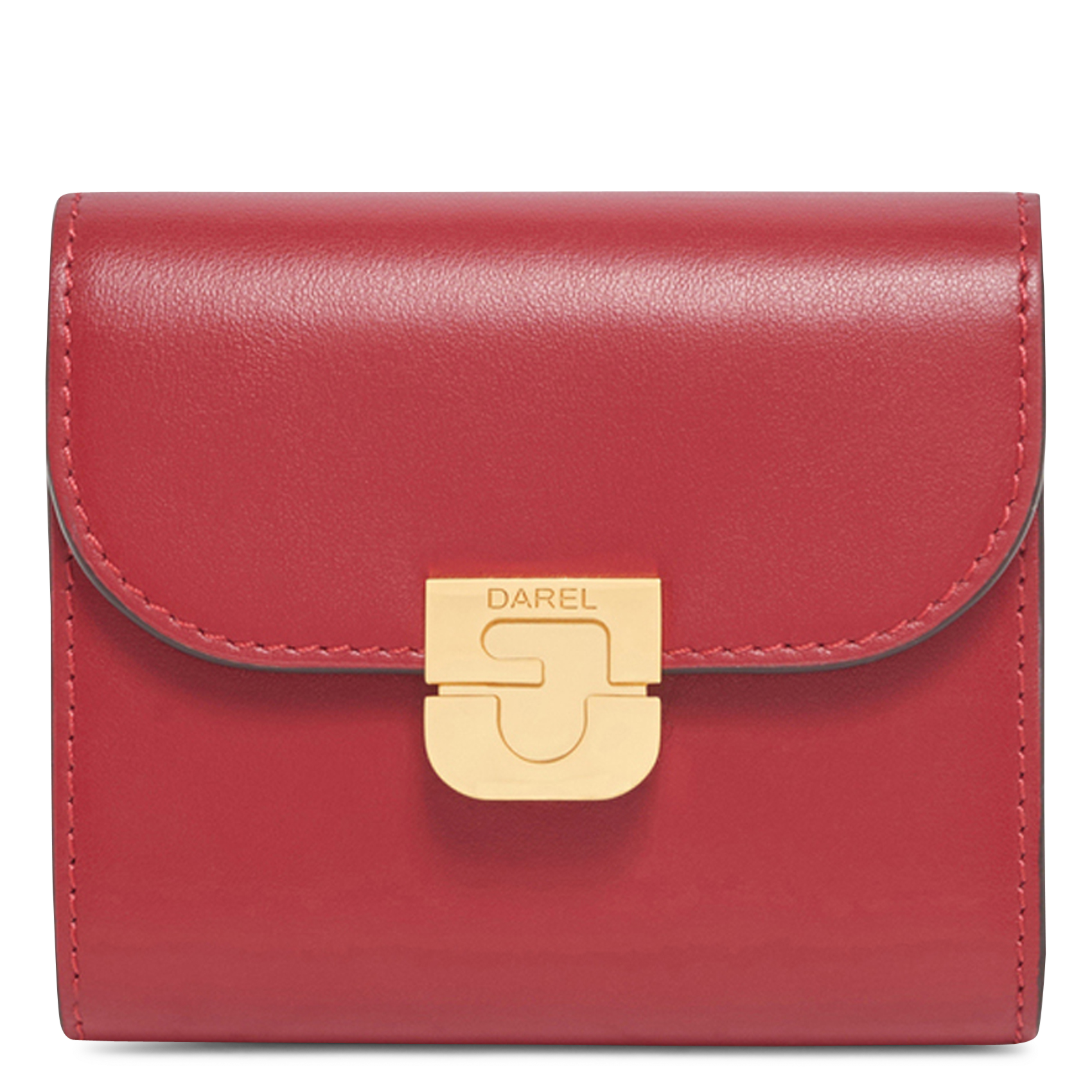 Portefeuille à rabat en cuir uni GERARD DAREL Rouge