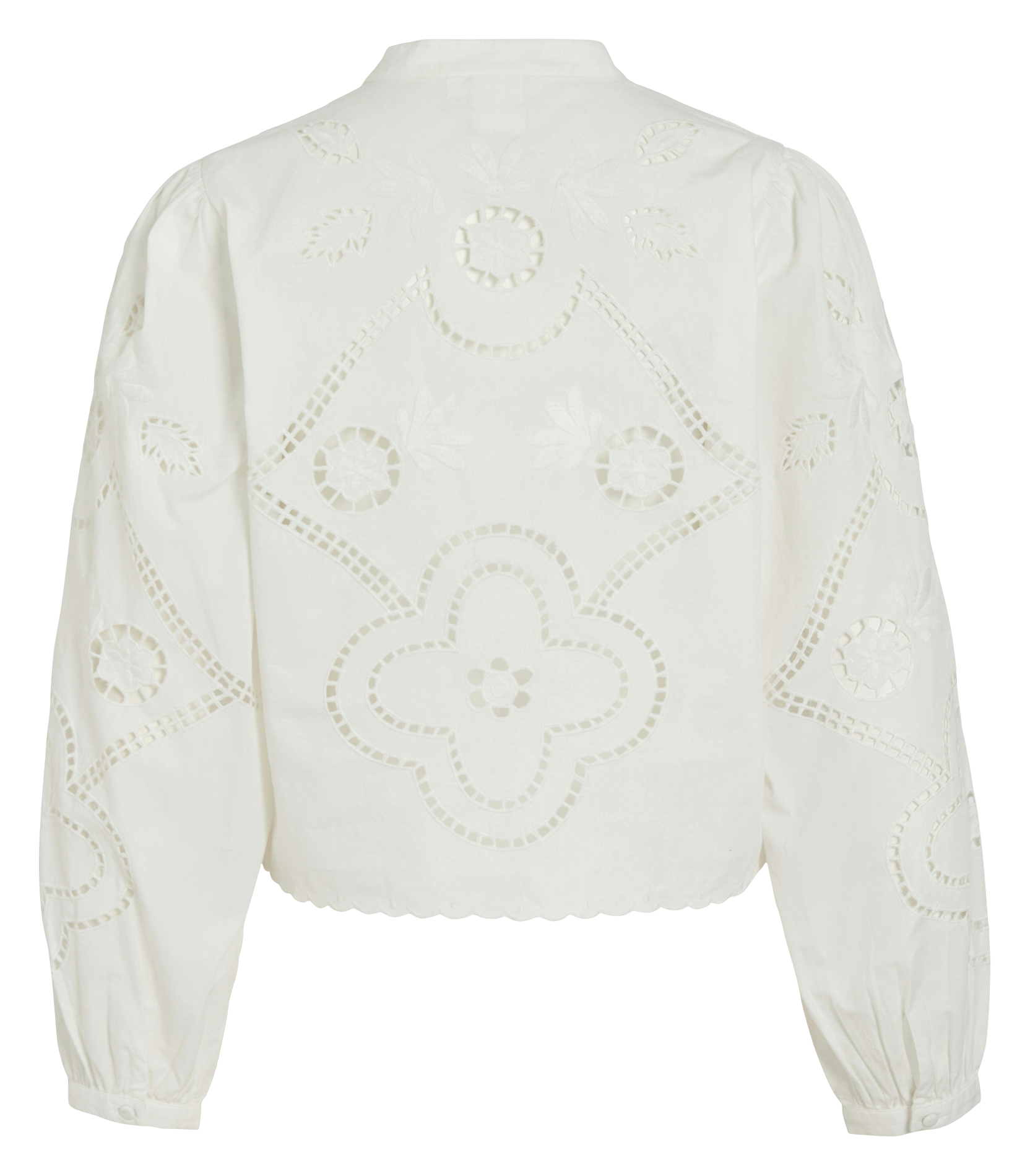 Straight organic cotton mao collar top ROUGE EDIT Beige