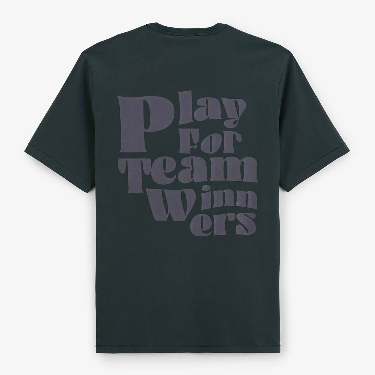 Round neck t-shirt in printed cotton jersey back SERGE BLANCO Grey