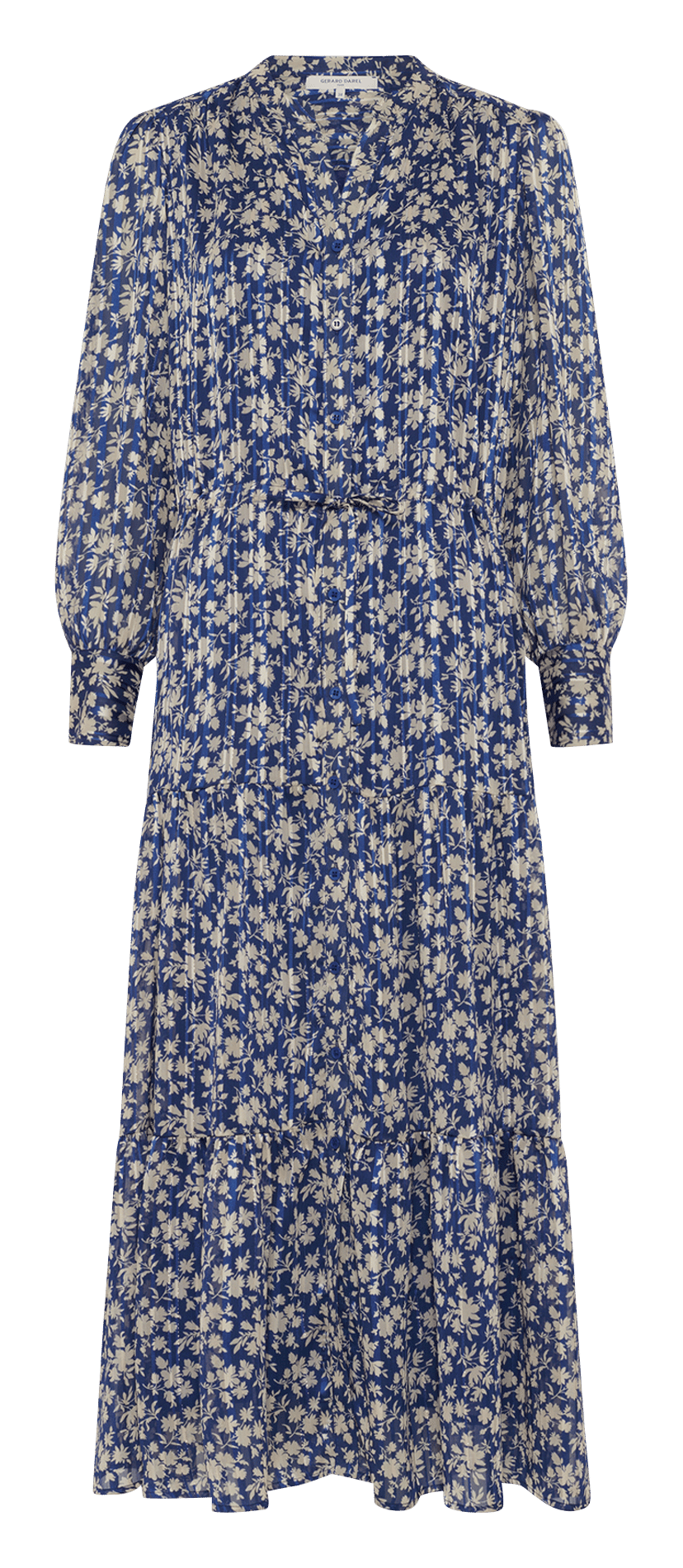 Lange jurk met V-hals en print GERARD DAREL Blue