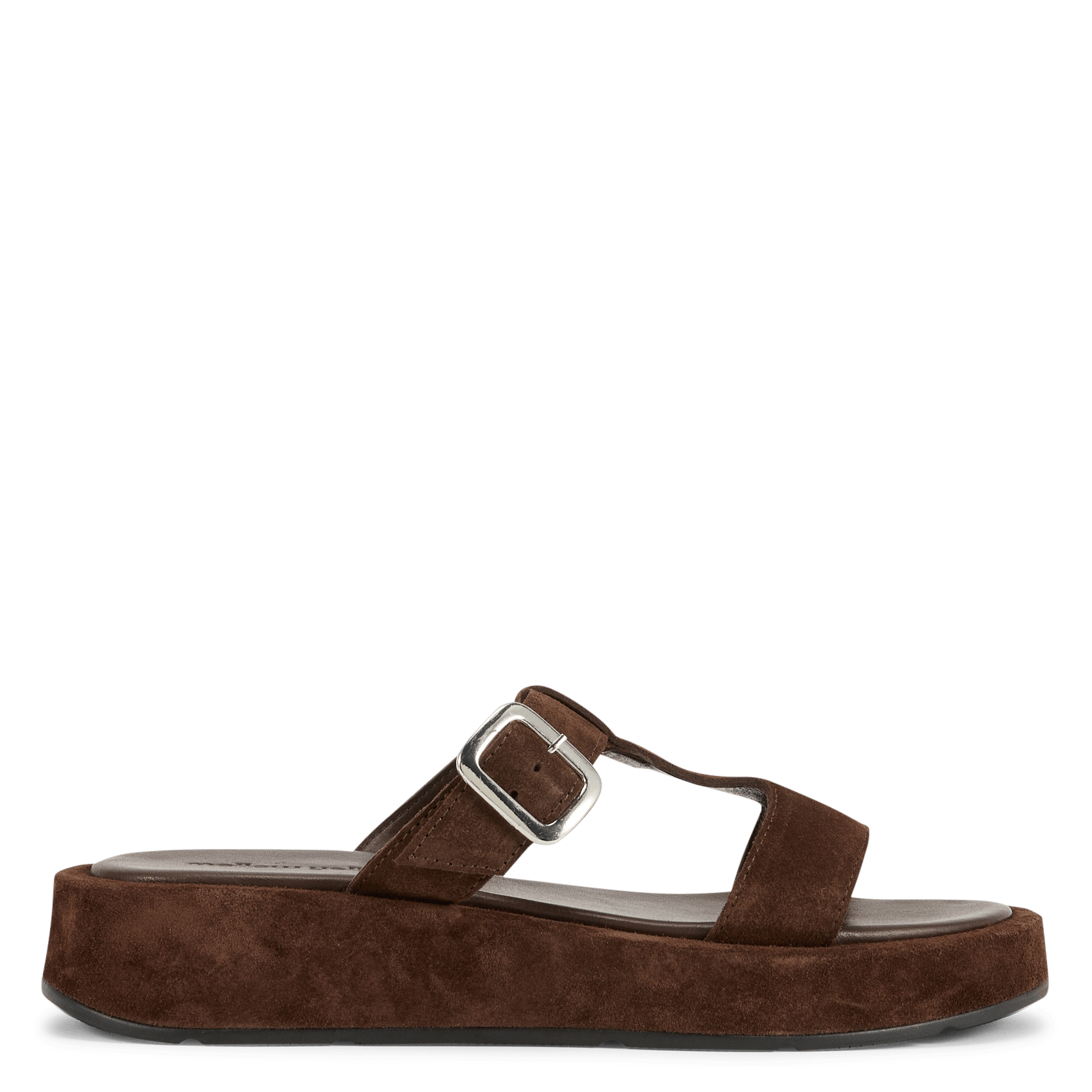 Leder-Mules mit Keilabsatz MELLOW YELLOW Braun