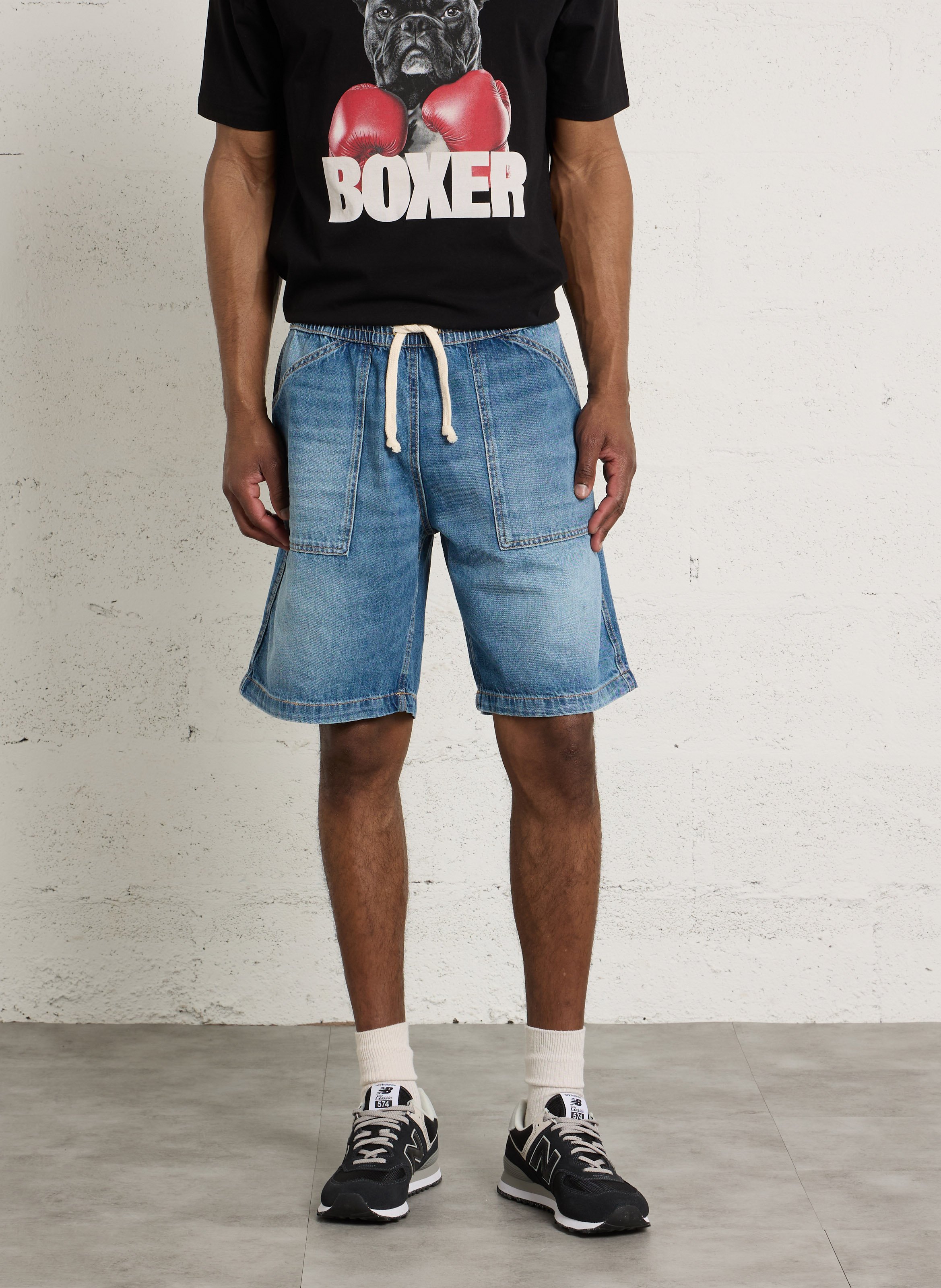 Tee-shirt col rond sérigraphié LE TEMPS DES CERISES Noir