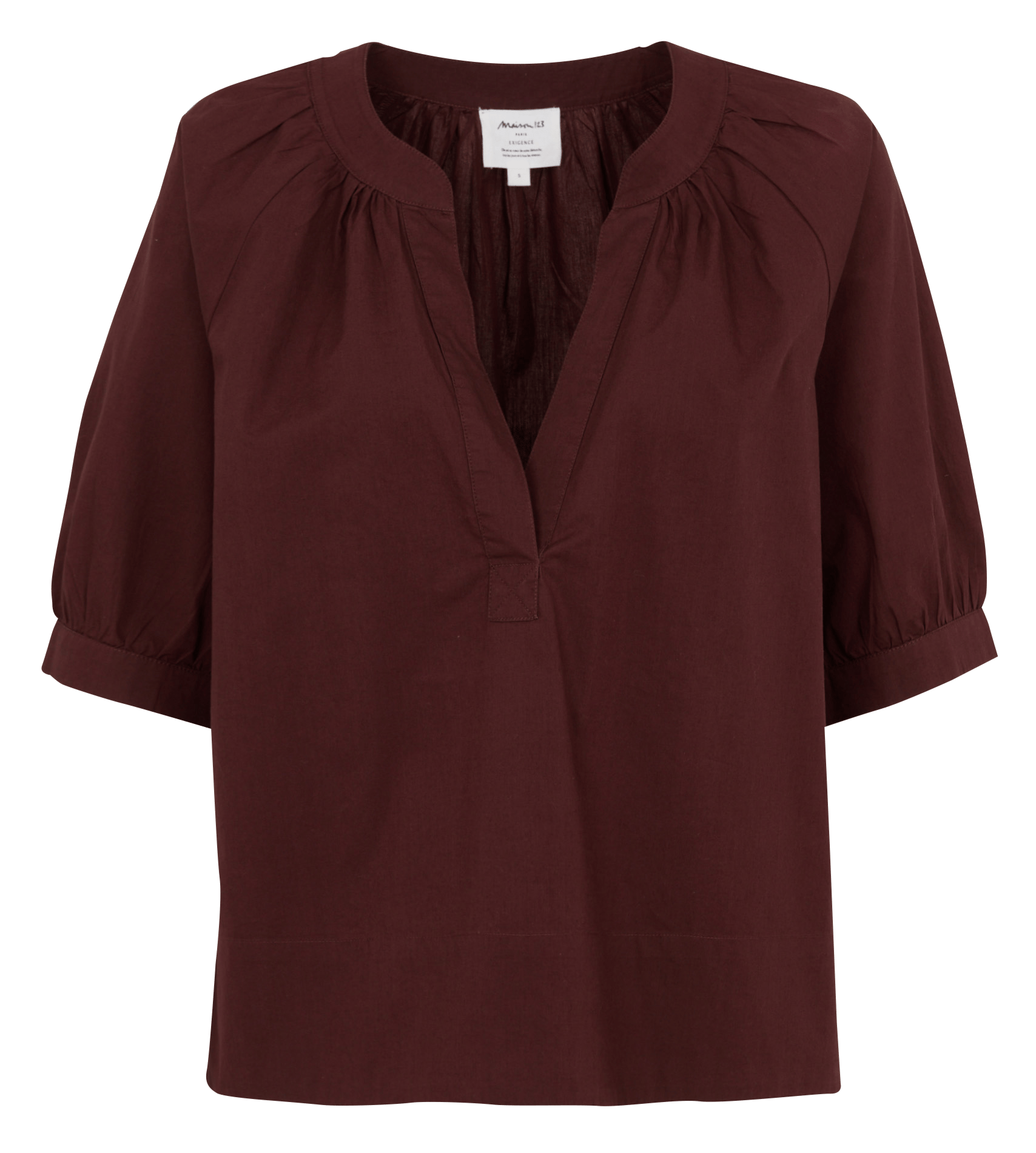 Henley-Bluse aus Baumwolle MAISON 123 Rot