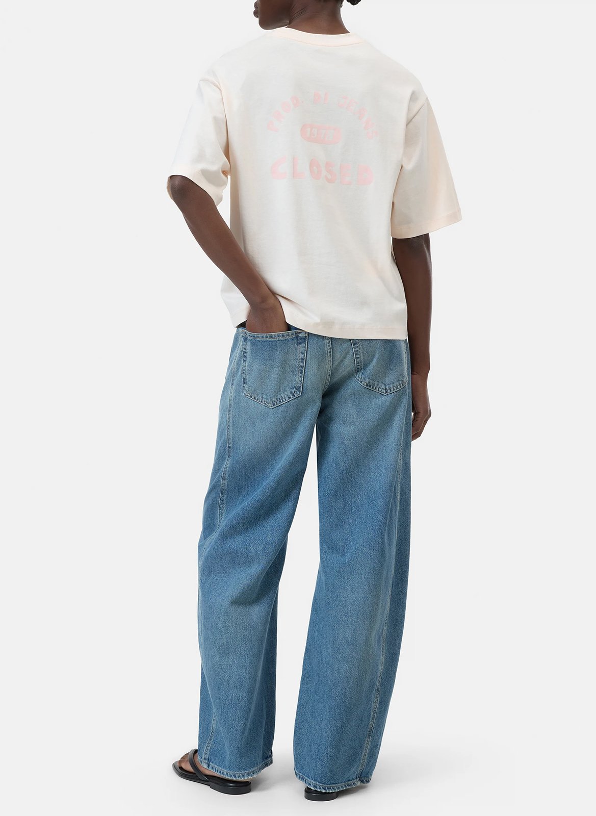 Tee-shirt col rond en coton bio CLOSED Rose