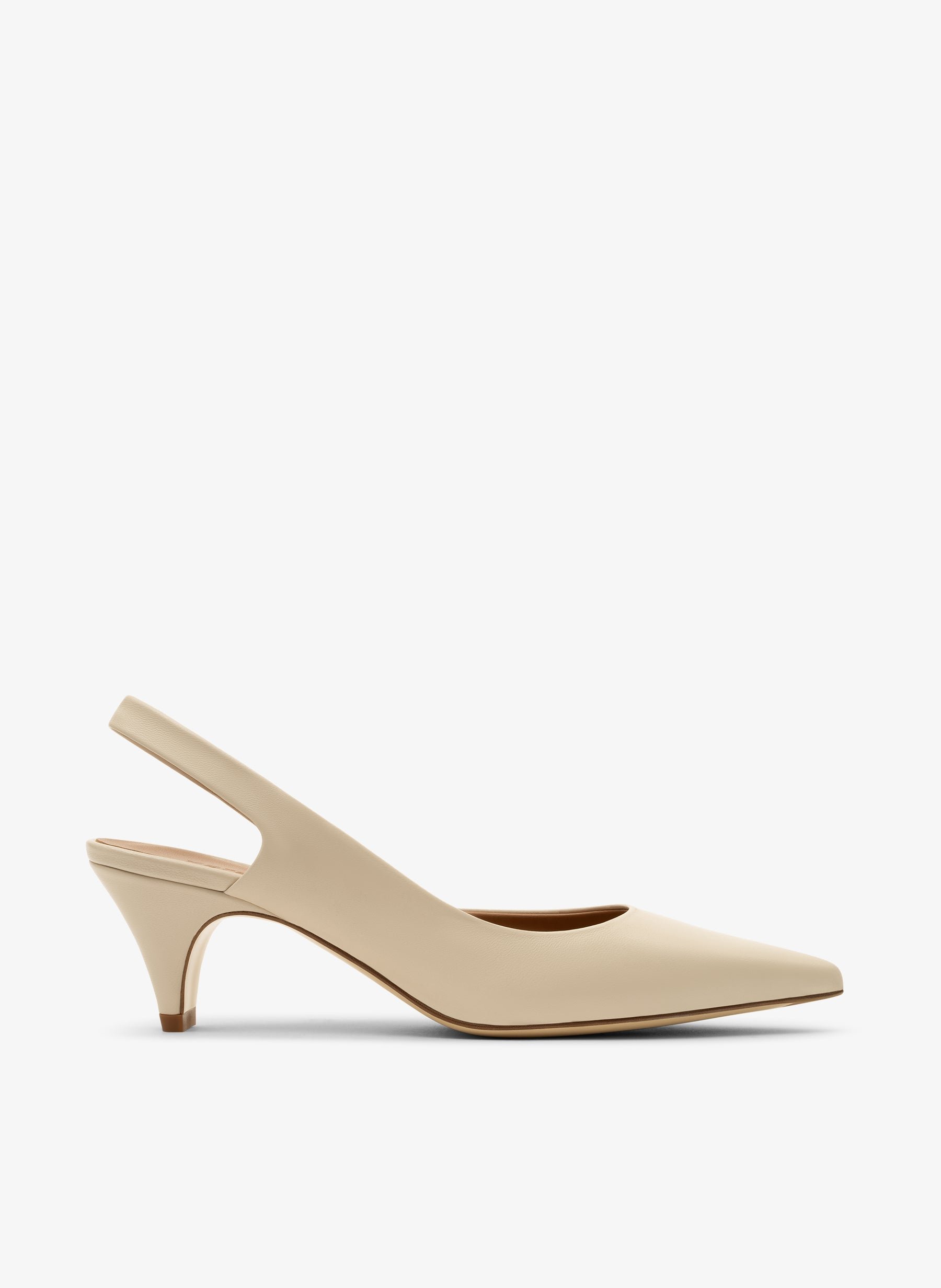 Slingback en cuir nappa latte PARALLELE PARIS Blanc