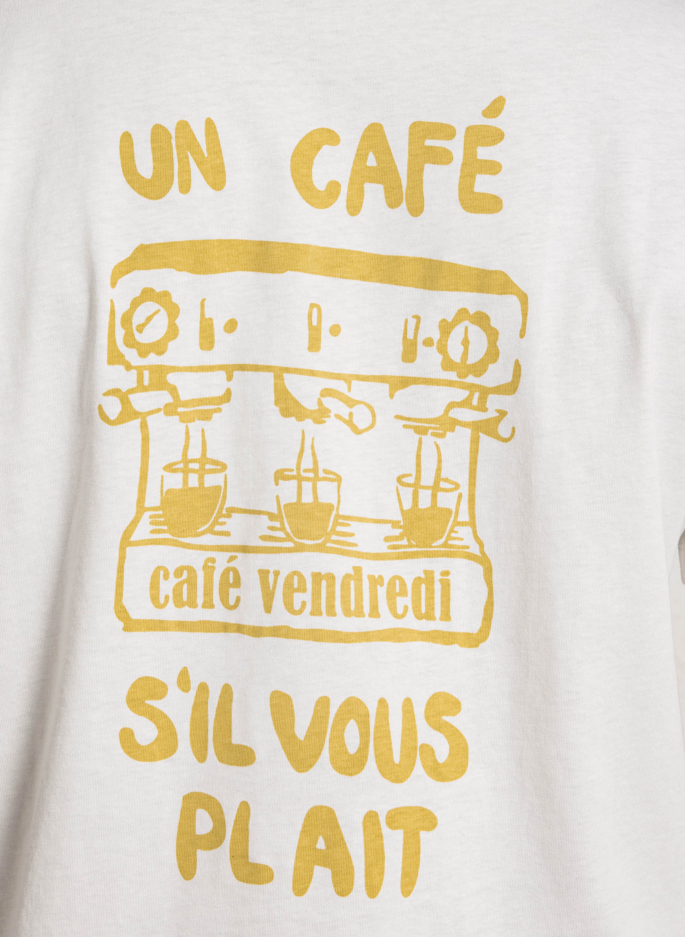 Camiseta de algodón recta serigrafiada CASUAL FRIDAY Blanco