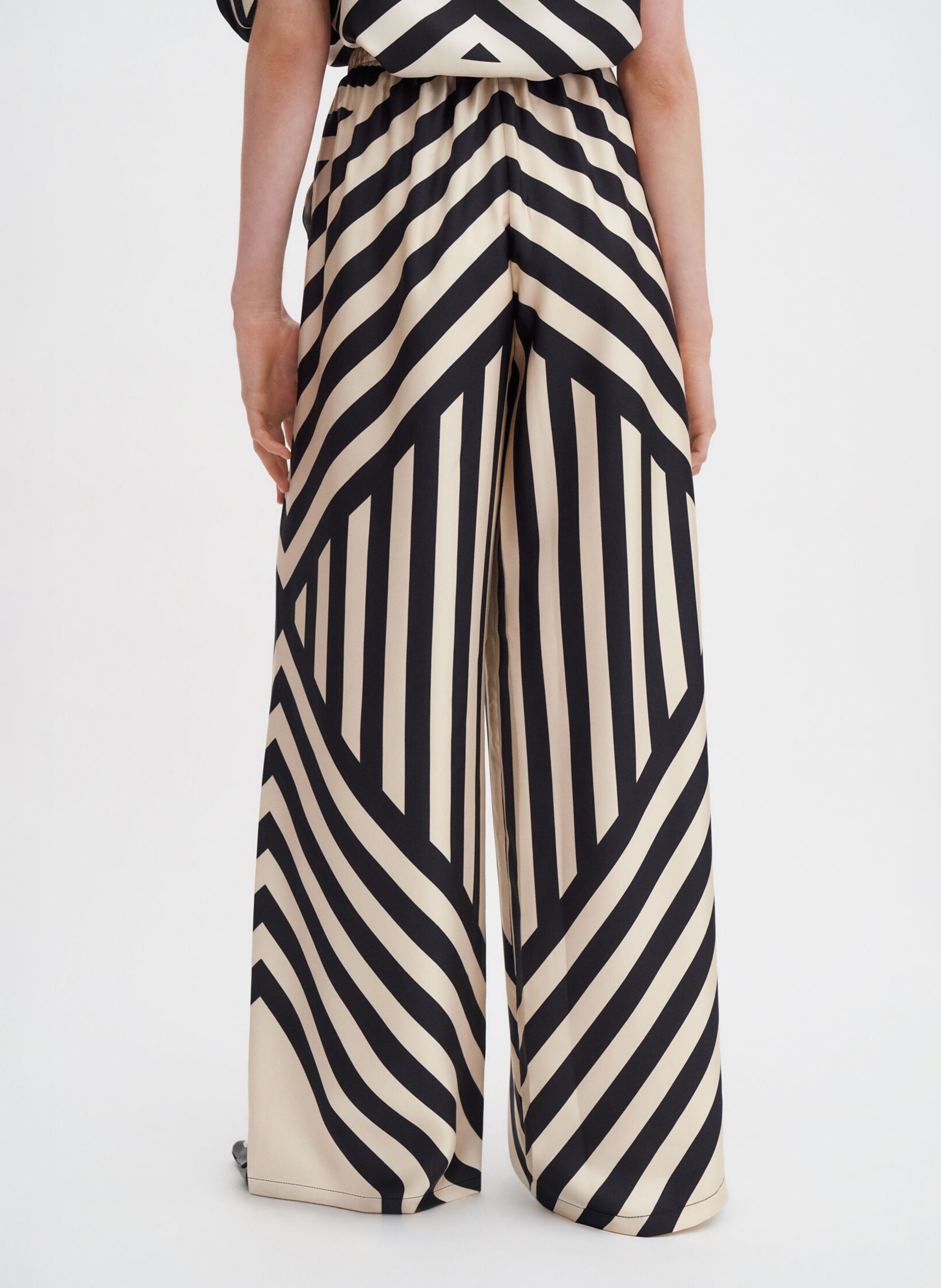 Pantalón ancho de lino FILIPPA K Negro