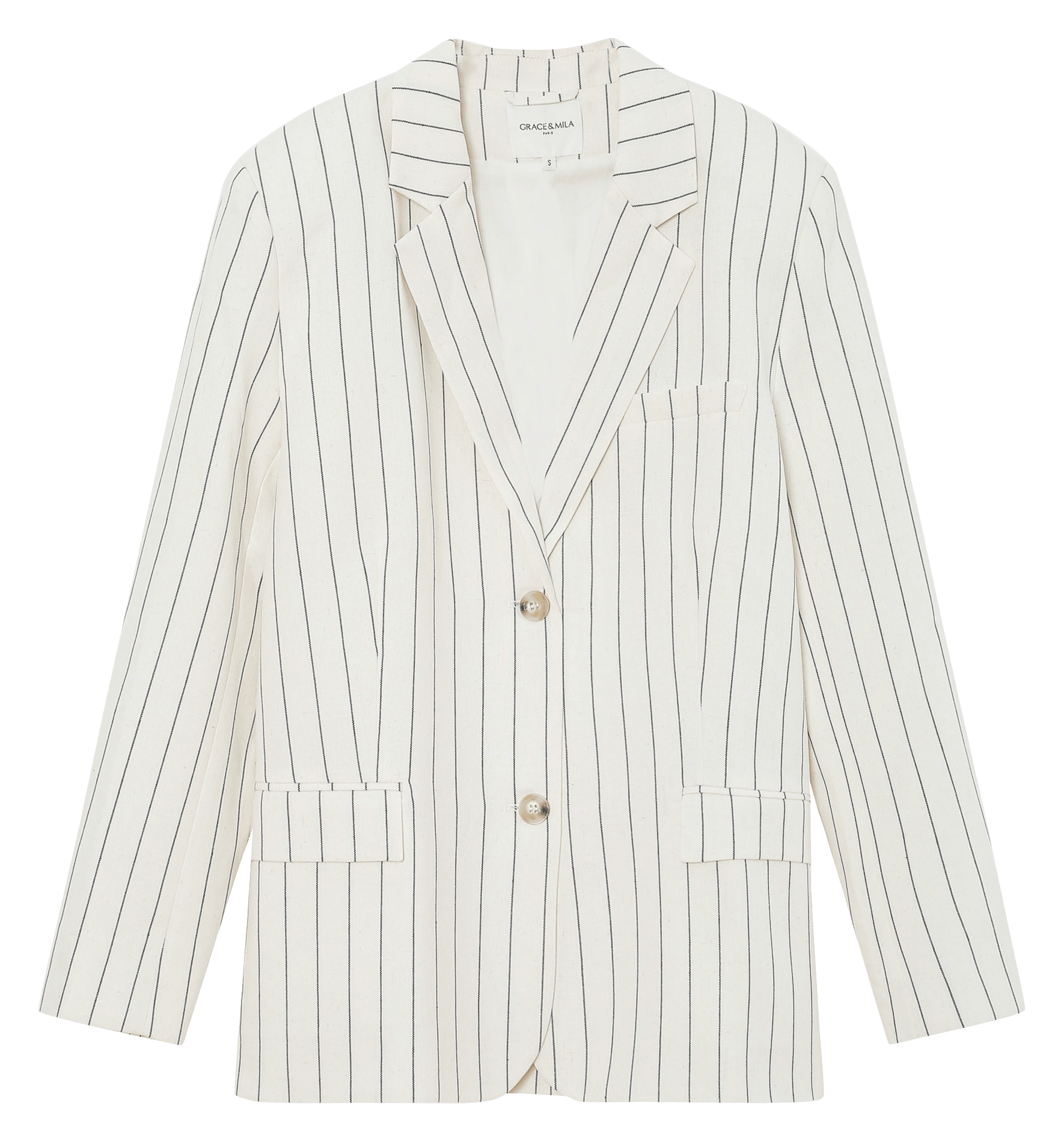 Veste tailleur droite unie GRACE ET MILA Blanc