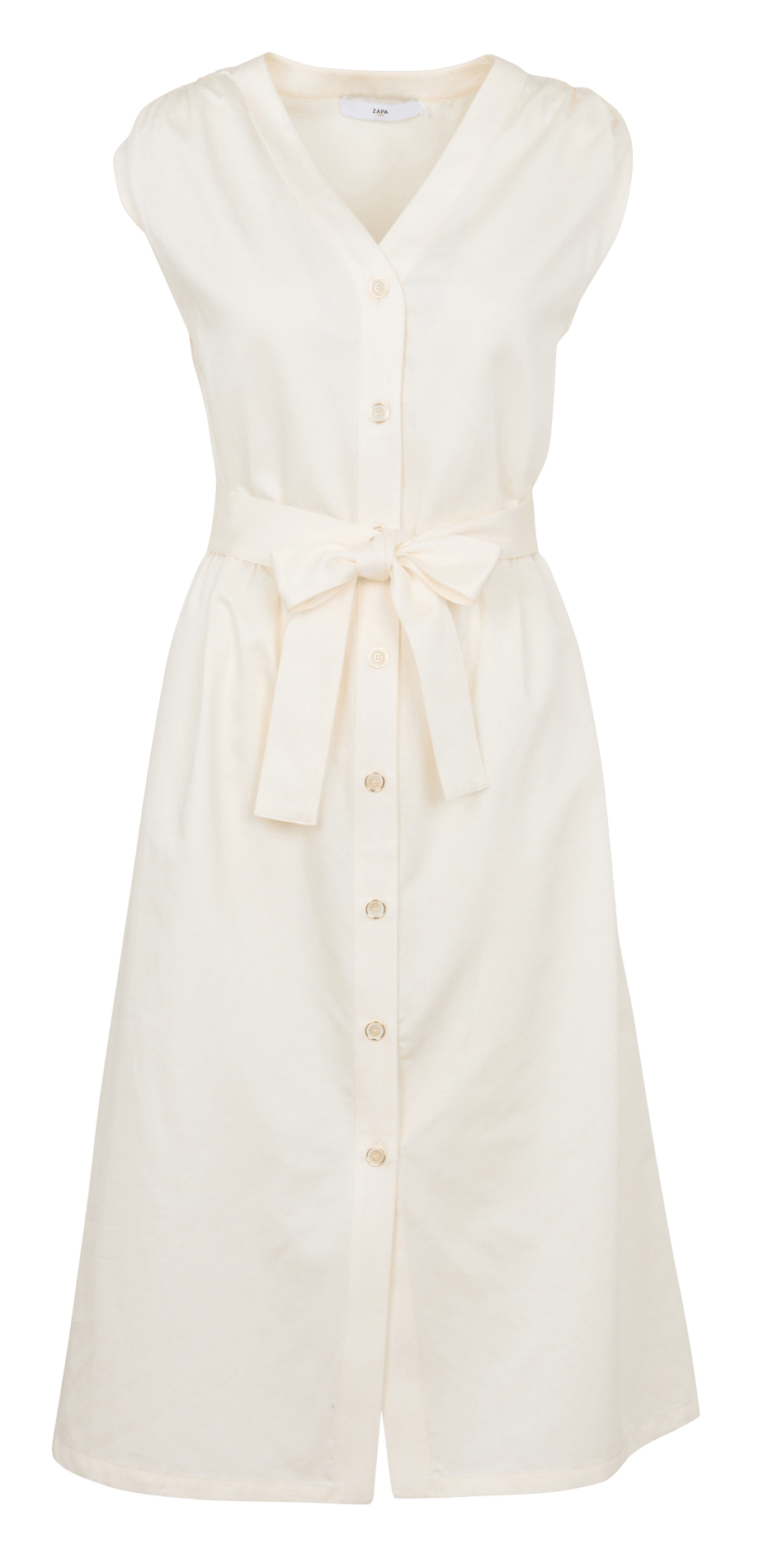 Robe midi col V ZAPA White
