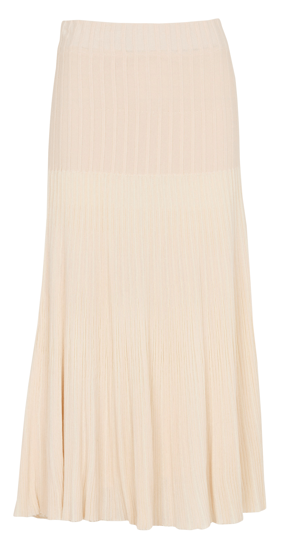 Jupe évasée en maille côtelée MAISON 123 Beige