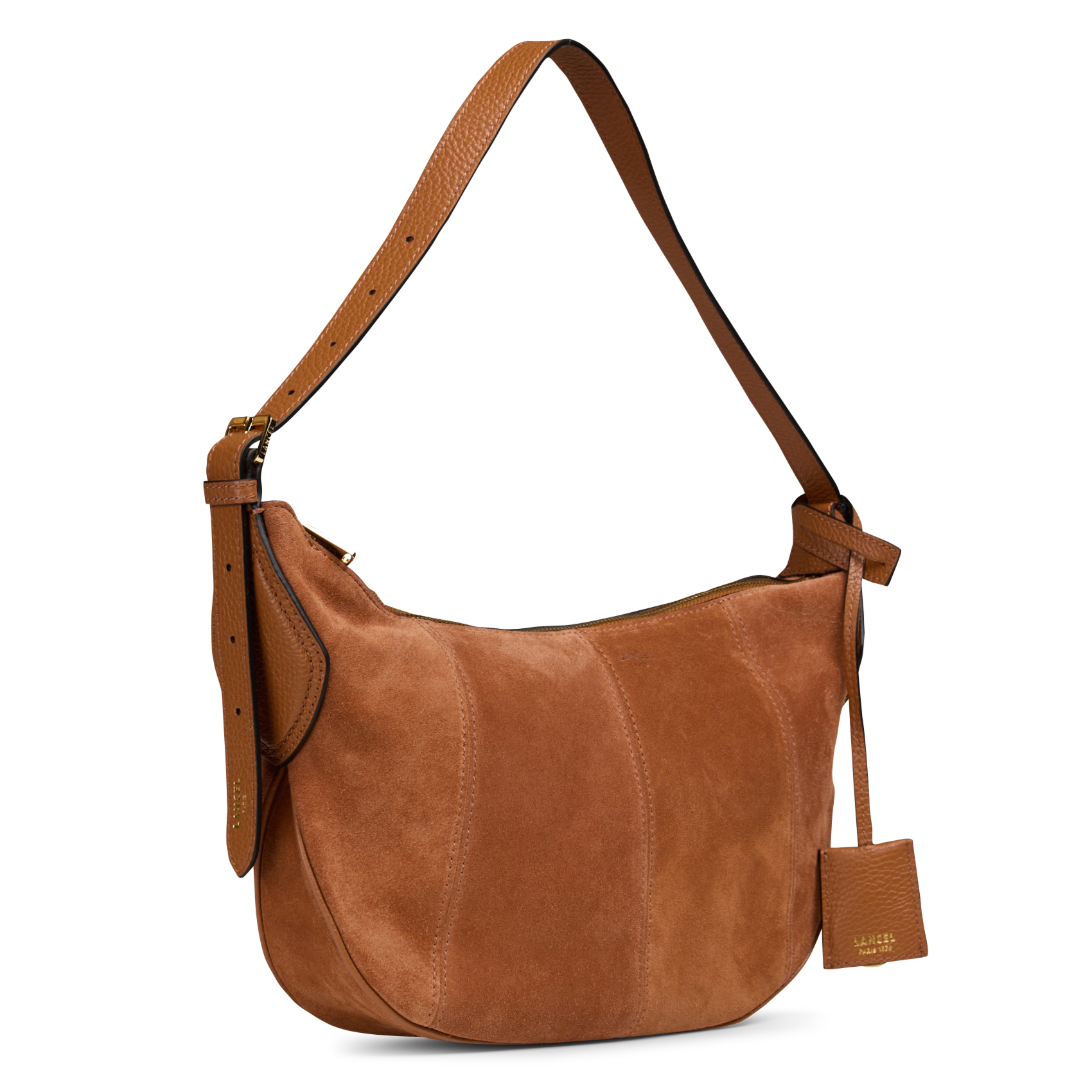 Leather hobo bag LANCEL Beige