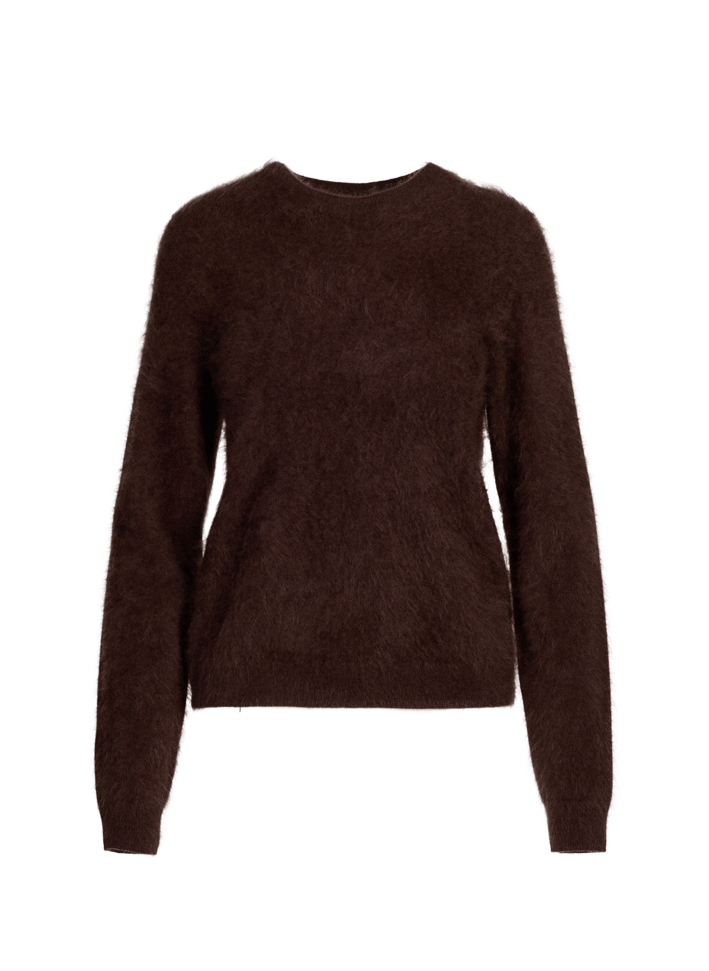 Brushed cashmere round neck sweater biria SAISON 1865 Brown