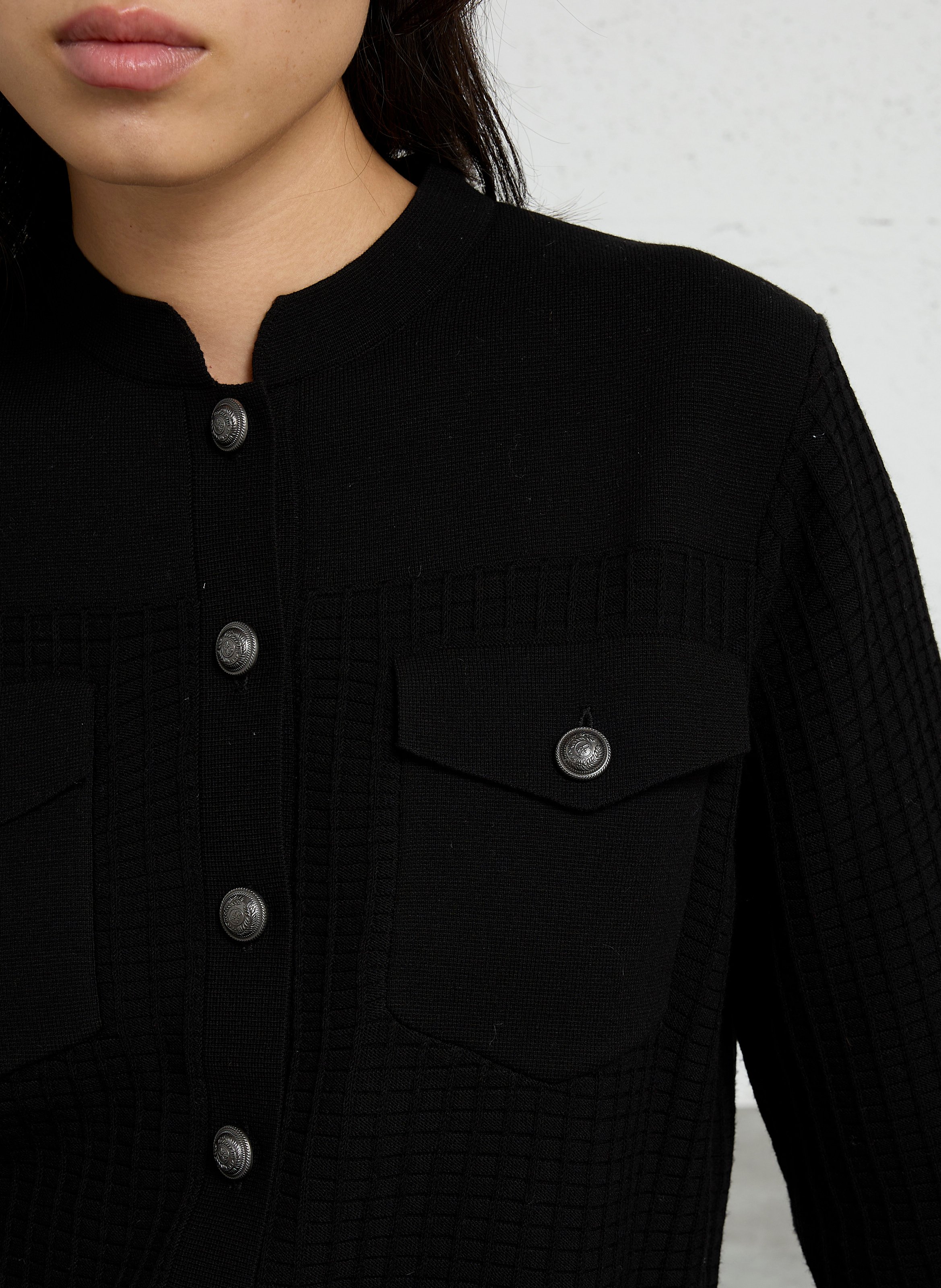 Lange Strickjacke | Schwarz IKKS Damen