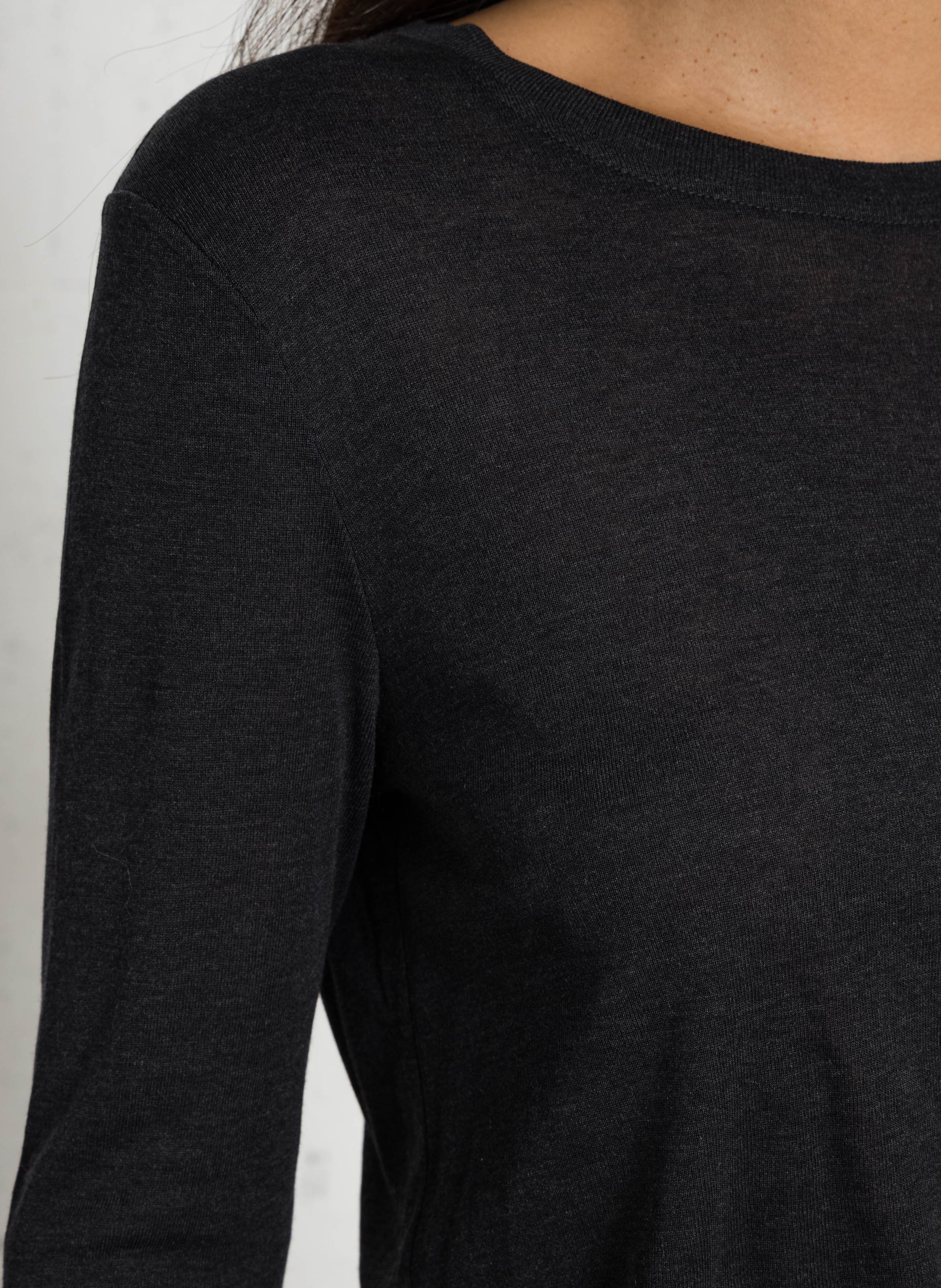 T-shirt cintré manches longues  MAISON 123 Gris