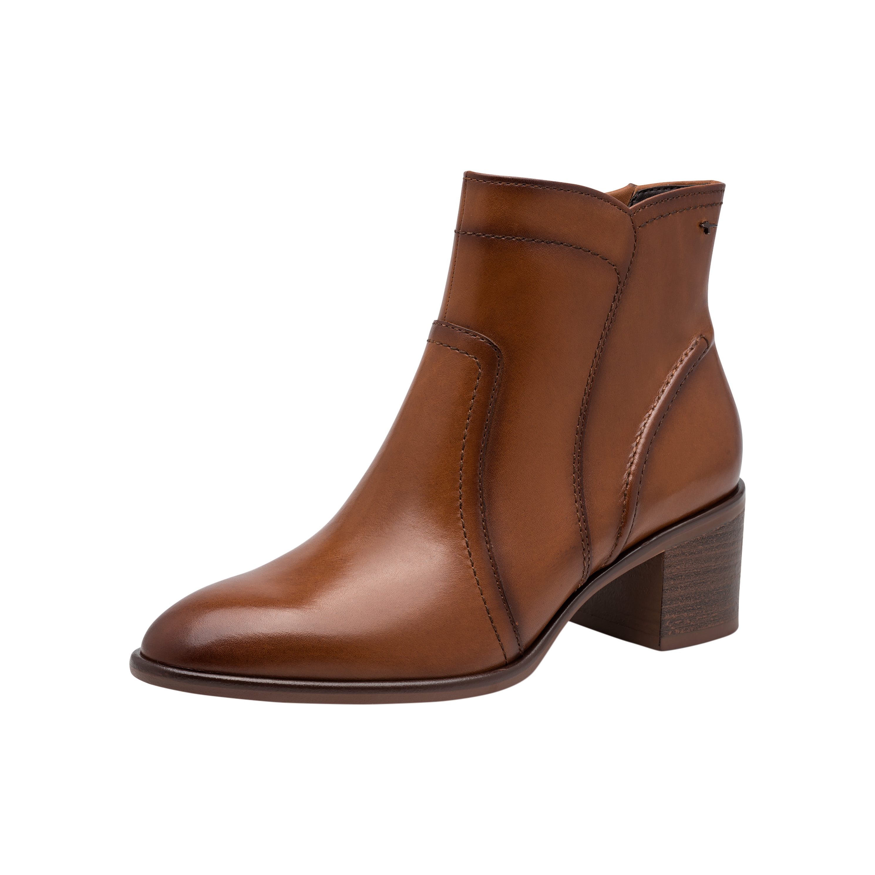 Leather ankle boot TAMARIS Brown