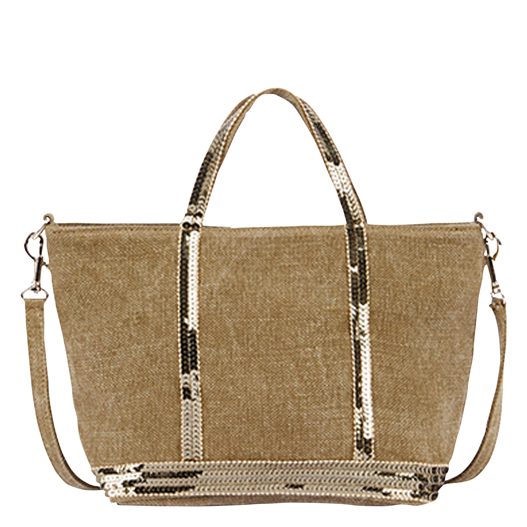 Leinen-Shopper mit Pailletten VANESSA BRUNO Grun