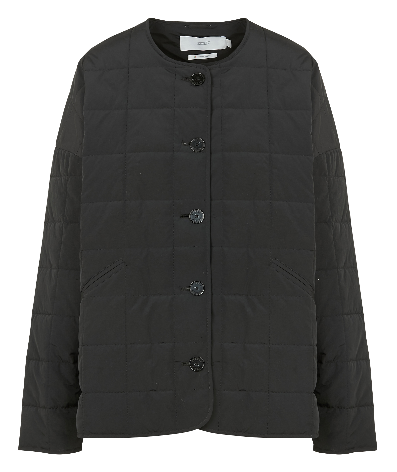 Oversized Quilted Jacket Black Closed Women Place des Tendances