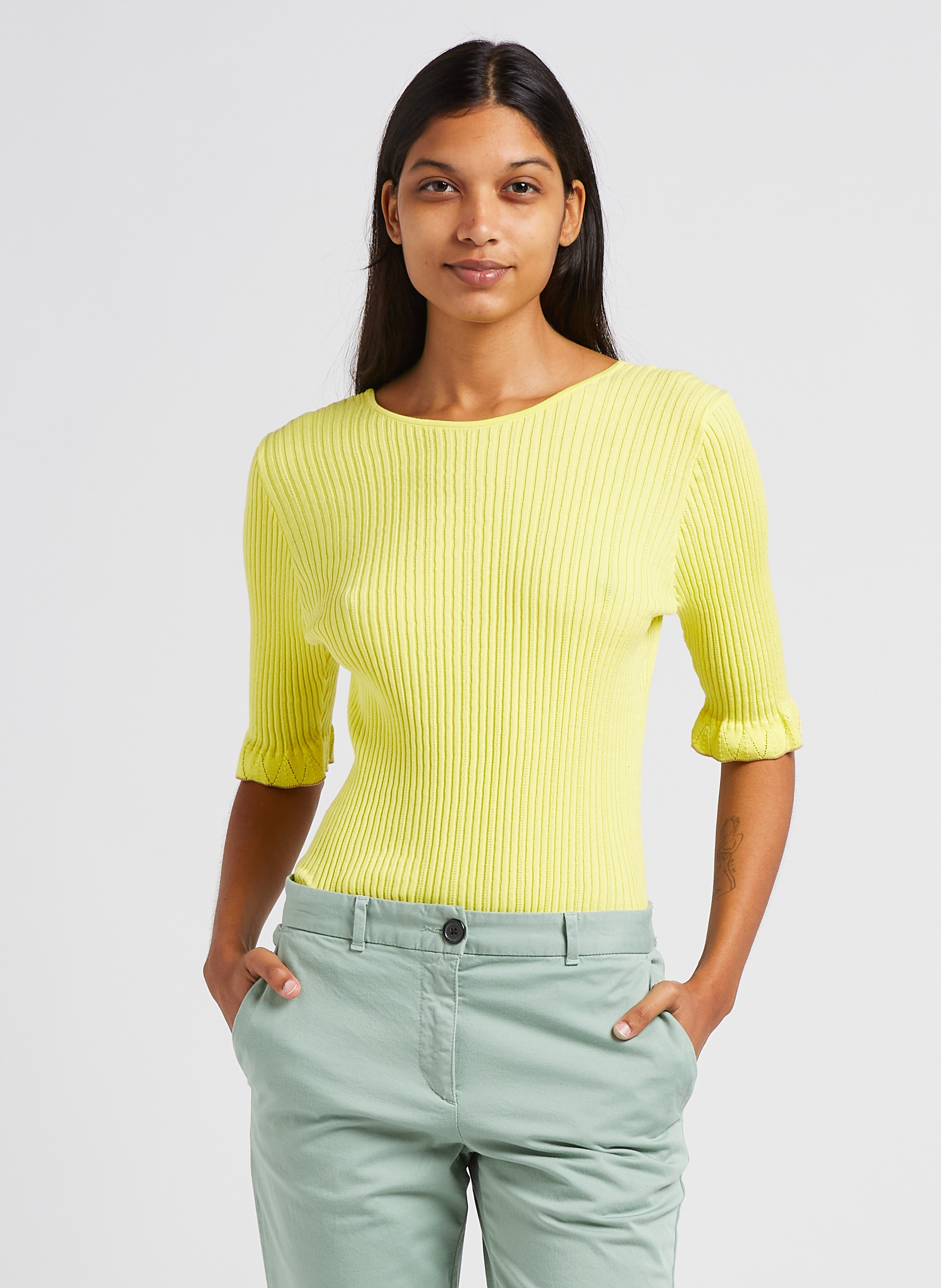 Pull col rond moulant PAUL SMITH Vert