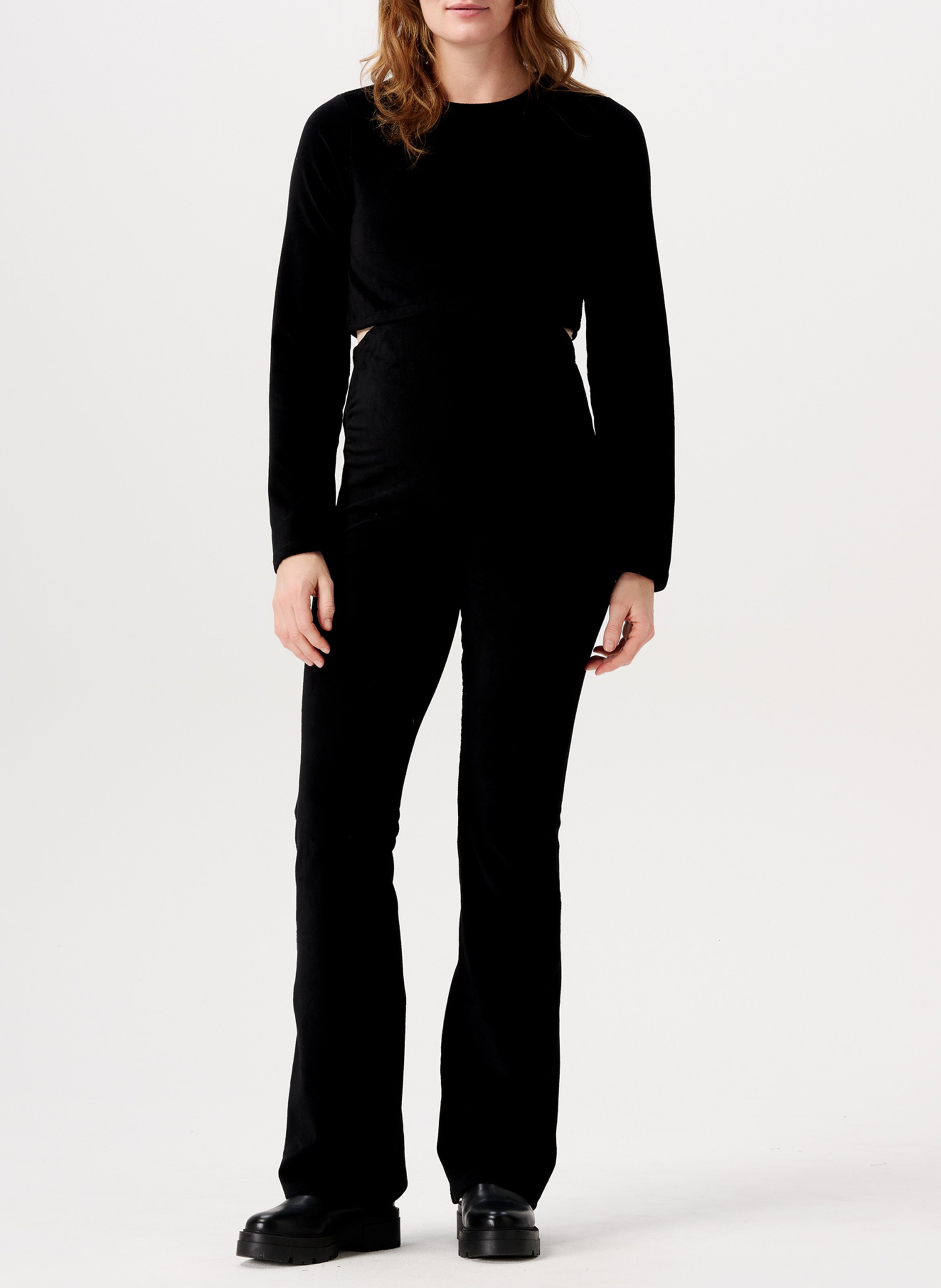 Flared maternity pants NOPPIES Black