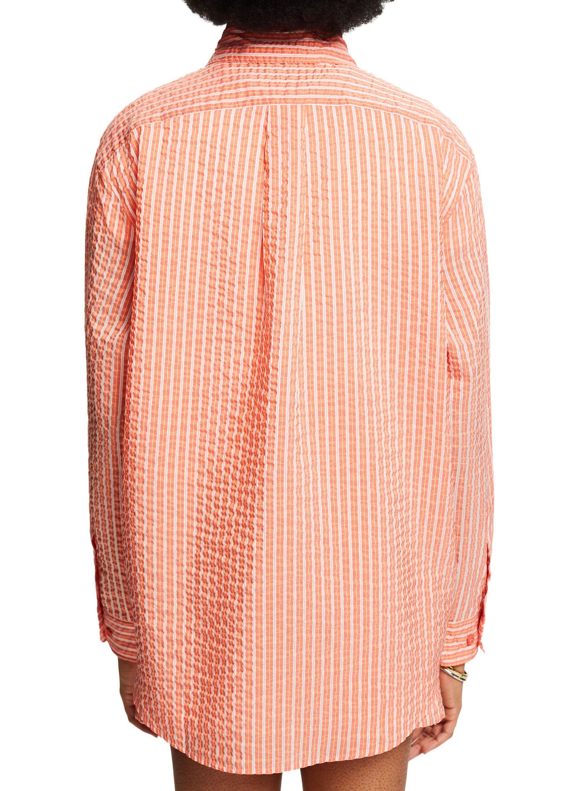 Chemise col classique rayée  ESPRIT Orange