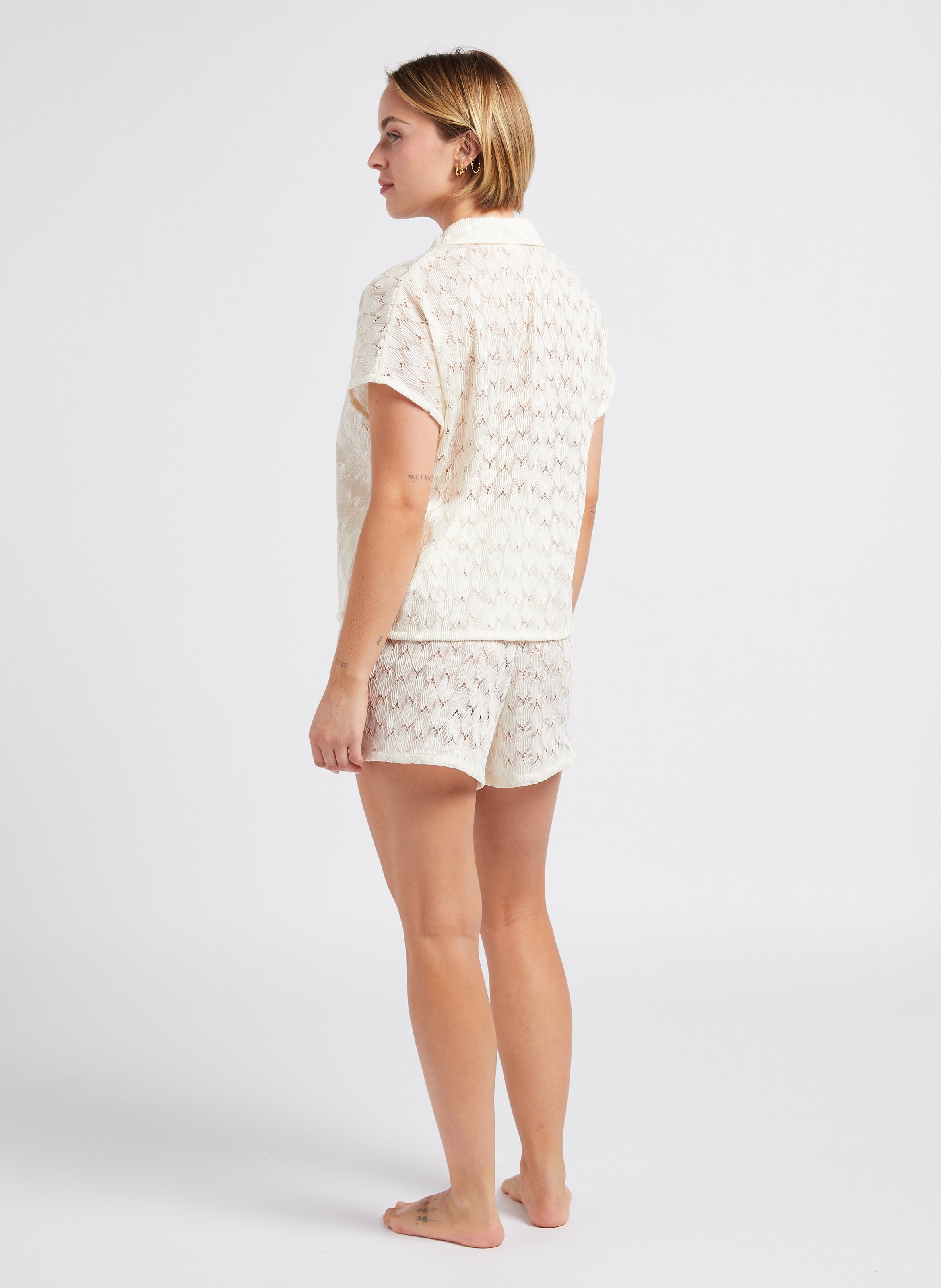 Short-sleeved loose-fit shirt LA NOUVELLE White