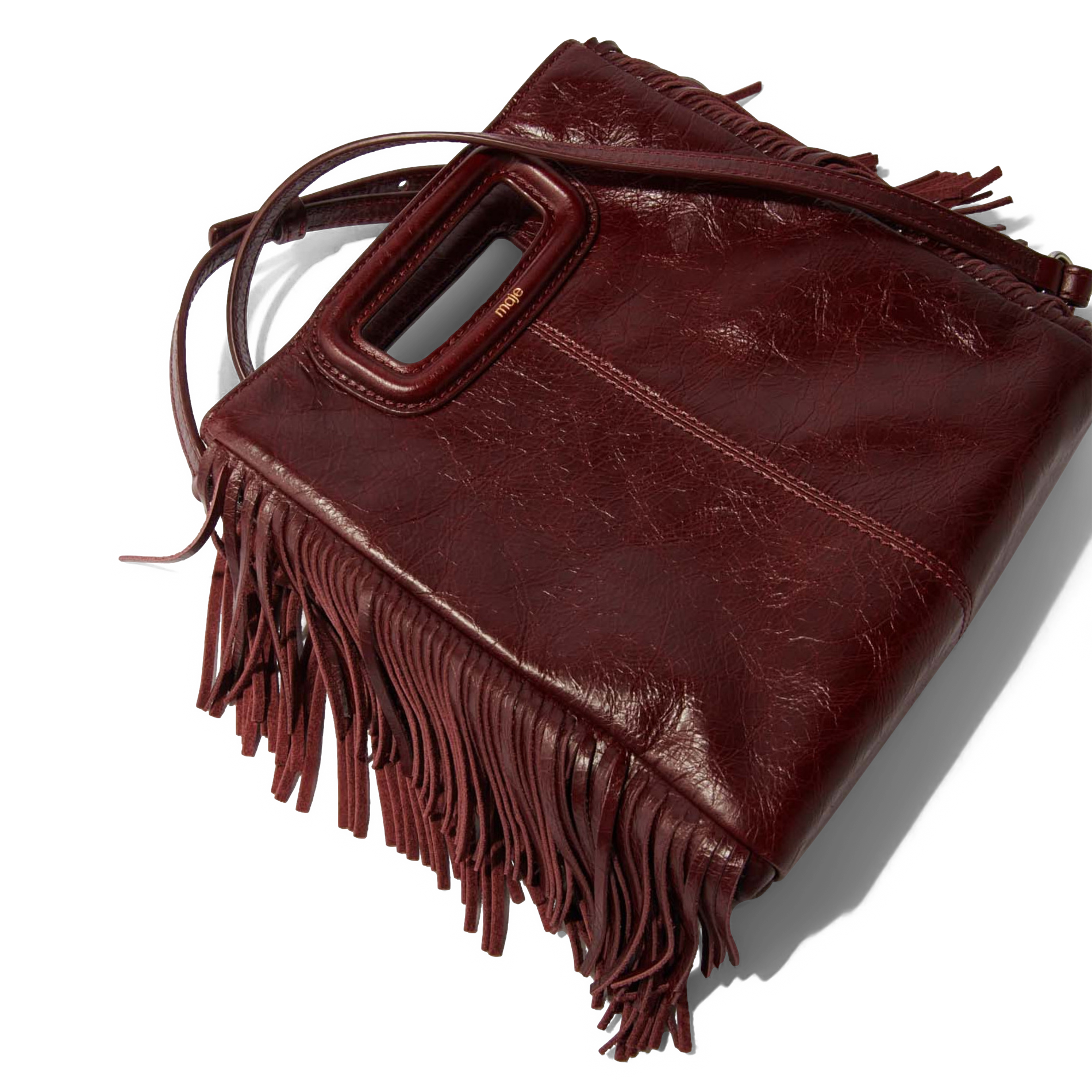 Leren crossbodytas  MAJE Rood