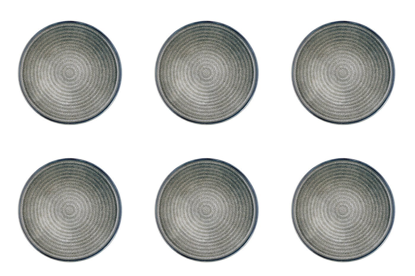 Zen plate ø22cm - 6 pieces - natural BJORN Grey