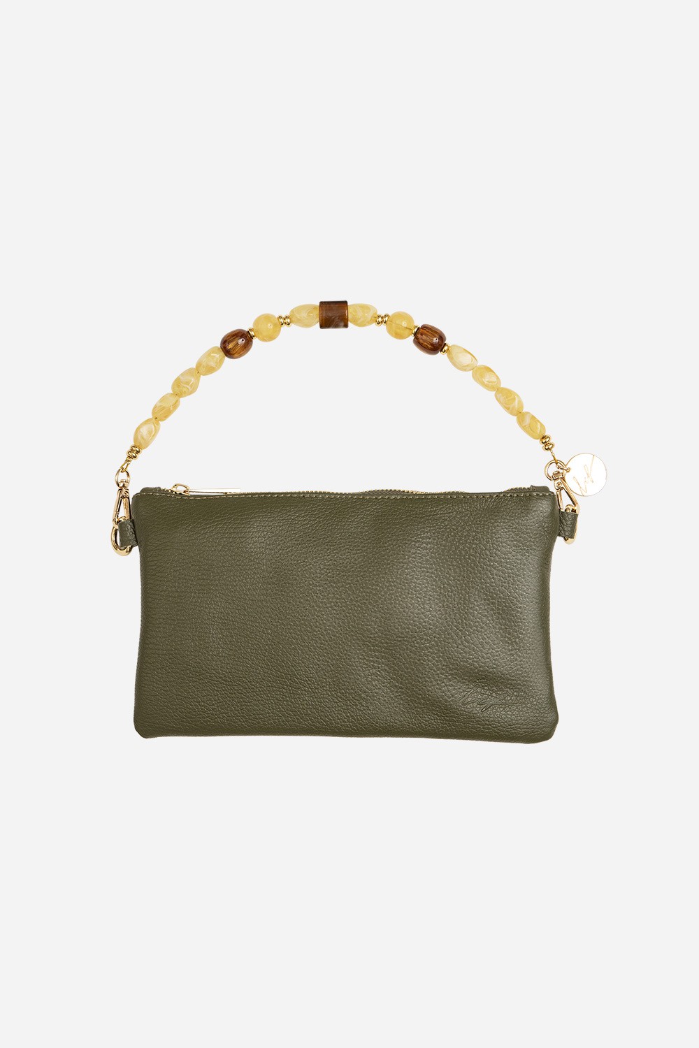 Sac bandoulière en cuir LA COQUE FRANCAISE Vert