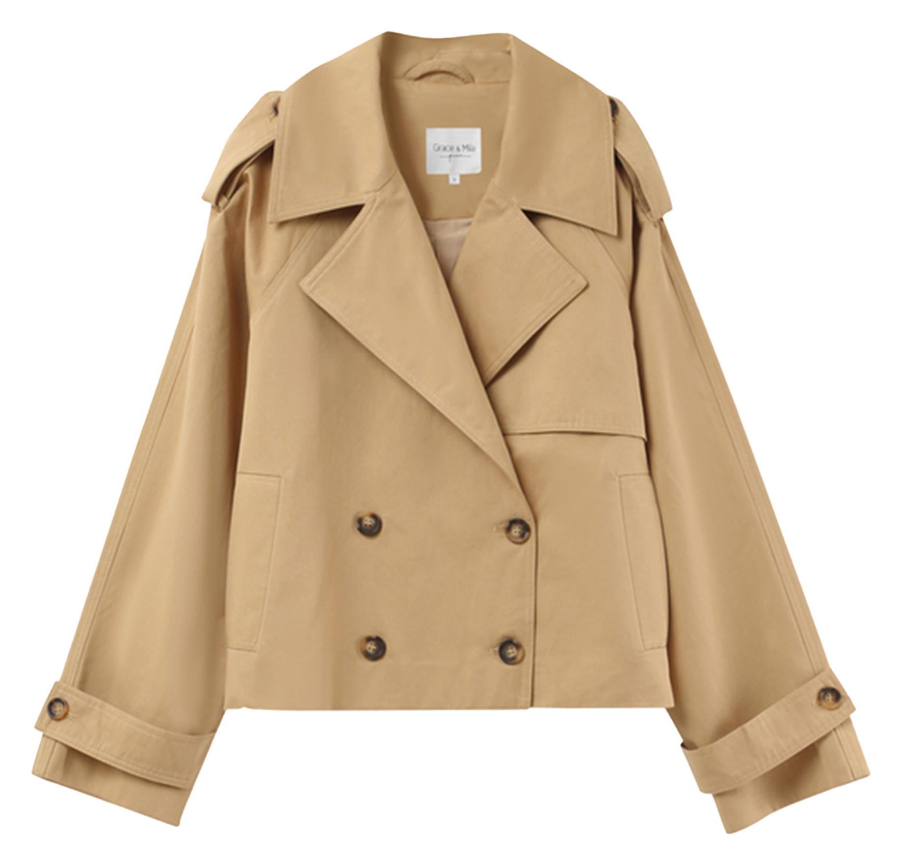 Trench oversize en coton GRACE ET MILA Marron