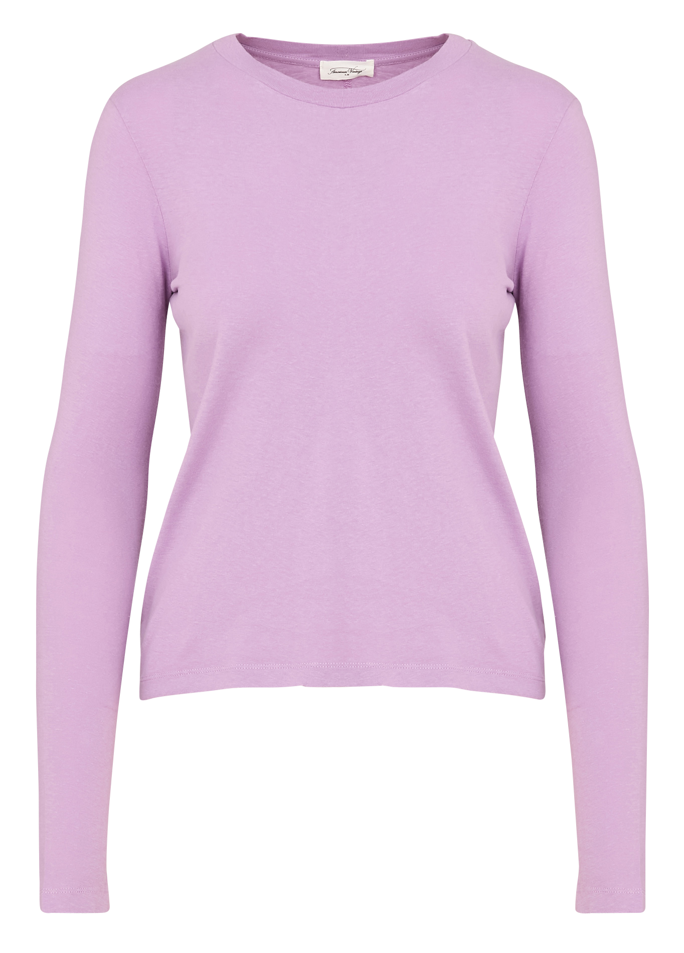 Tee-shirt col rond en coton Violet