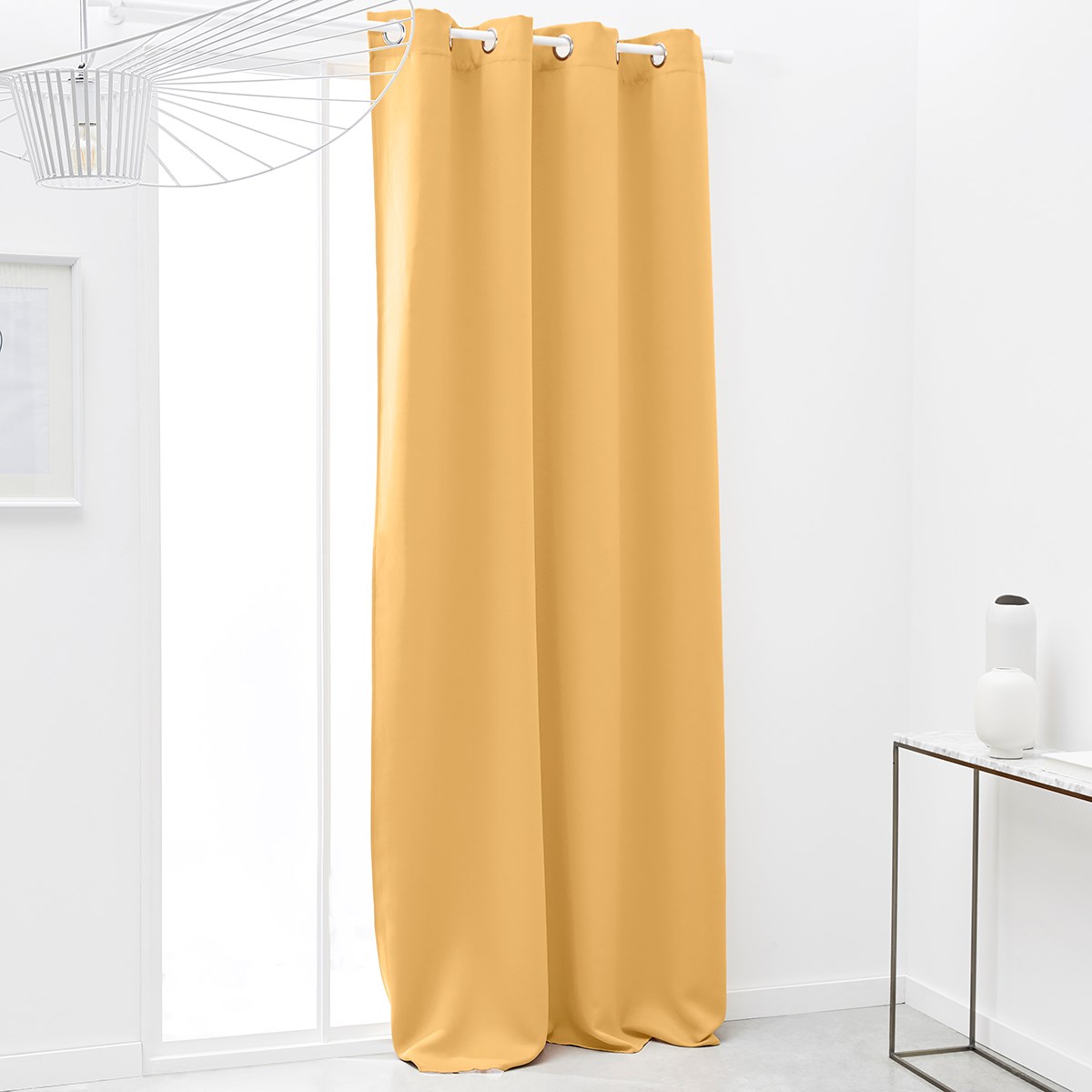 Plain blackout curtain with eyelets TODAY LINGE DE MAISON Yellow