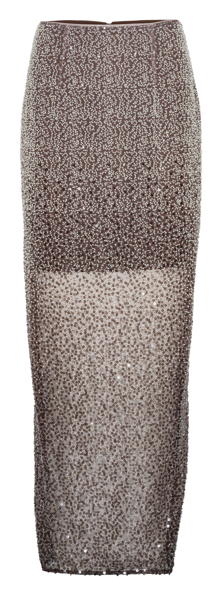 Long skirt embellished with pearls ROTATE Brown