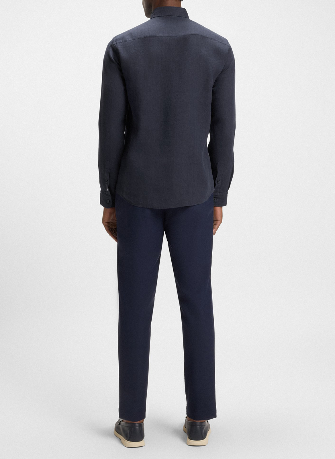 Slim-fit linen shirt BOSS Blue