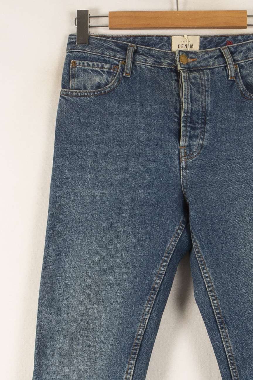 Cropped slim jeans with studs SEZANE - Seconde main Blue