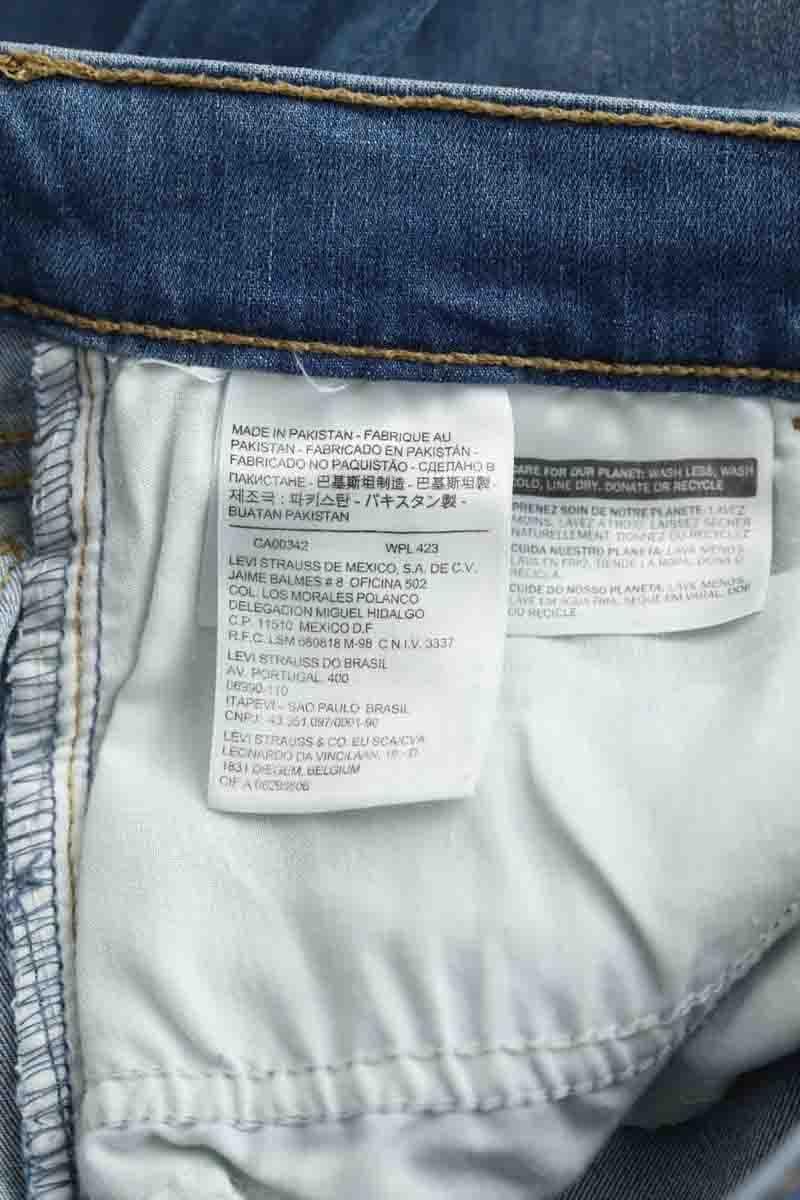 Cotton skinny jeans LEVI'S - Seconde main Blue