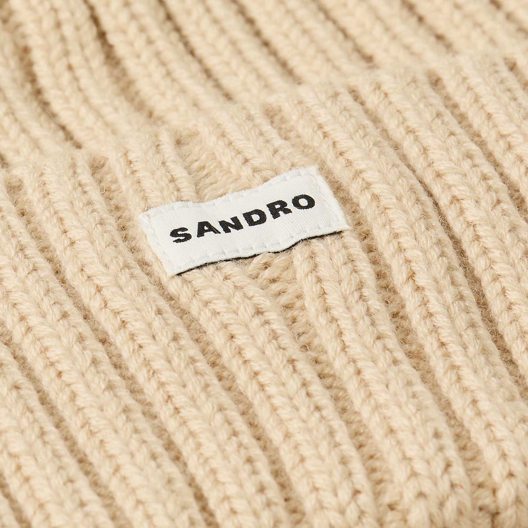 Muts met ribbelpatroon SANDRO Beige