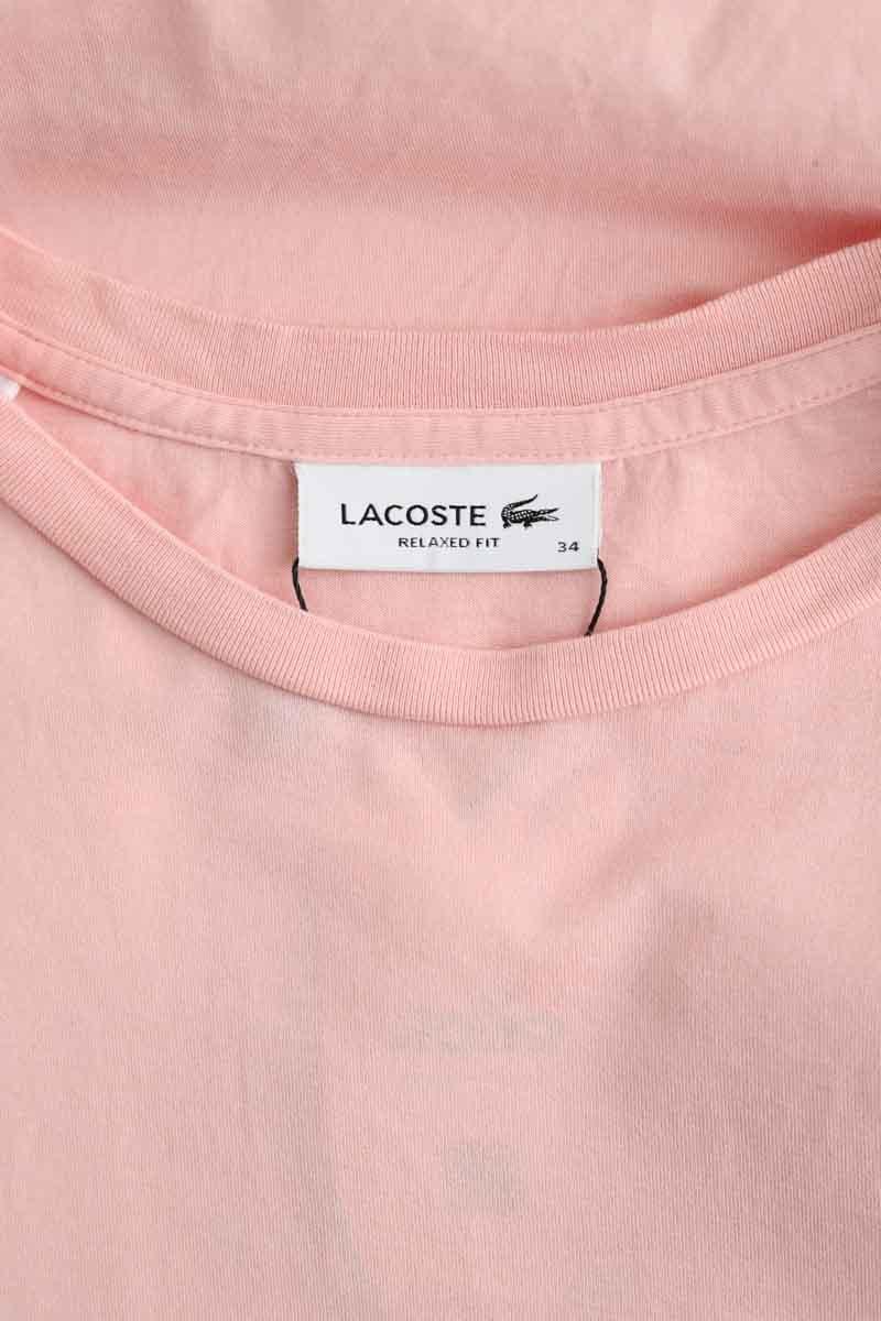Cotton T-shirt LACOSTE - SECONDE MAIN Pink