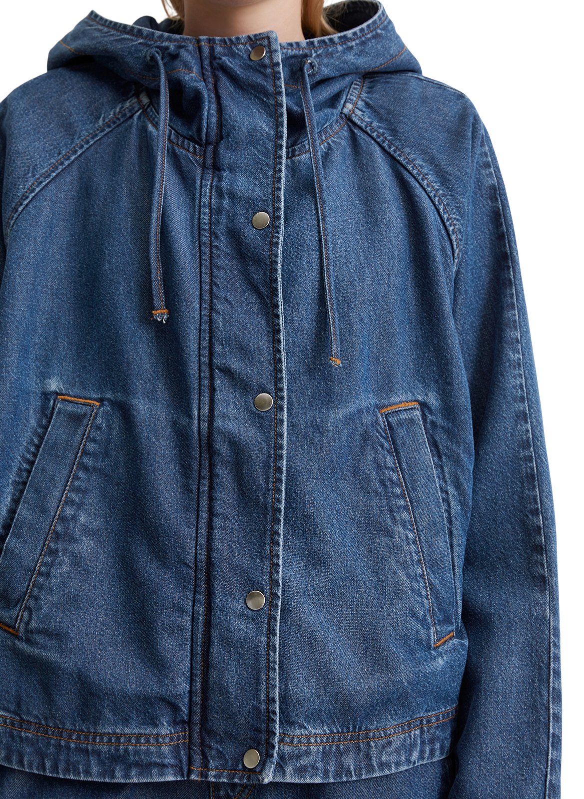 Veste col montant en denim MARC O&#039;POLO Bleu